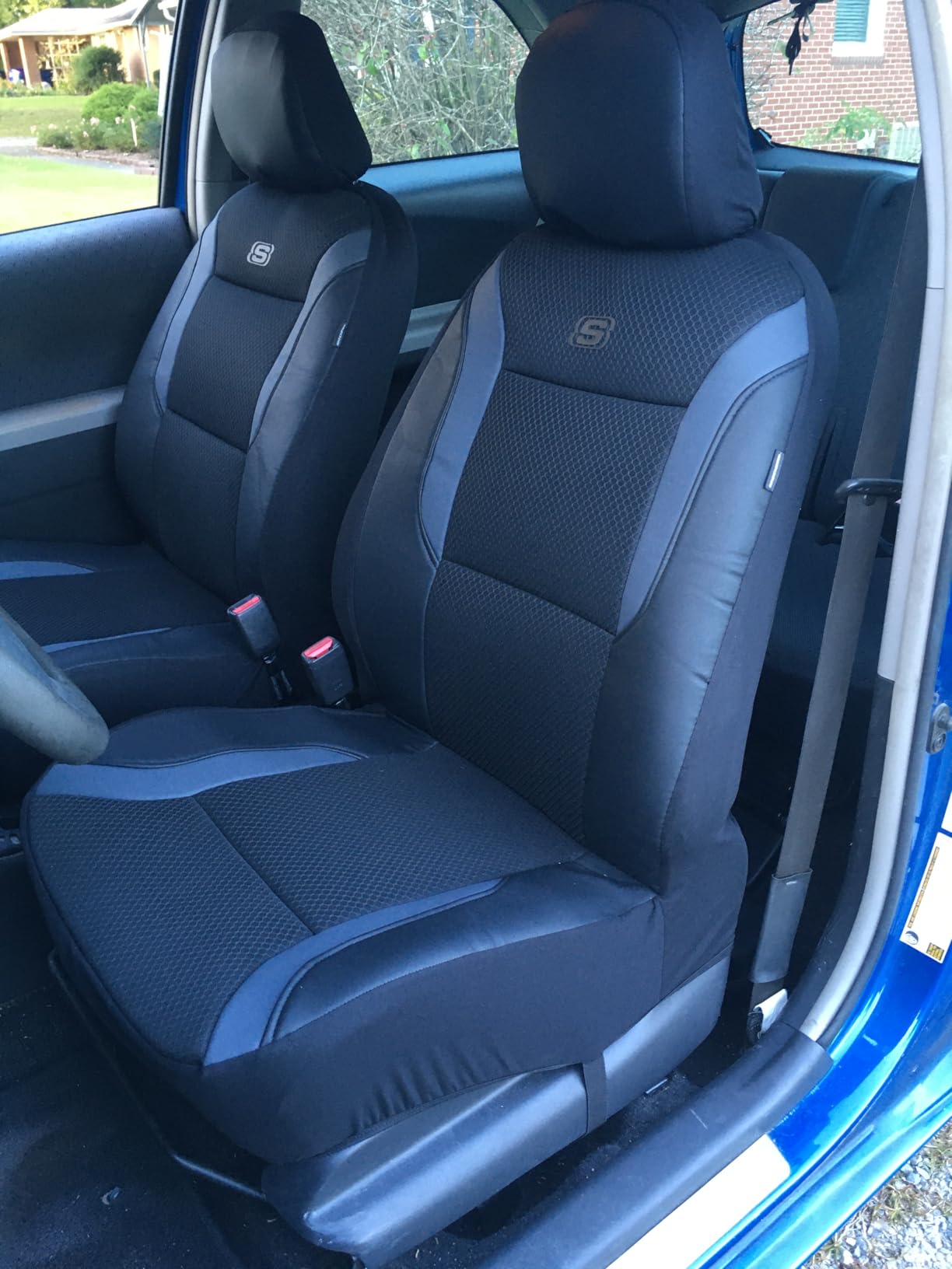 Skechers Memory Foam Seat Covers, Air Cool Mesh Thick Car Seat Covers, Car Seat Covers Front Seats Airbag Compatible, Universal Automotive Comfort for Most Cars, Vans, Trucks, SUV, Black customer photo 2