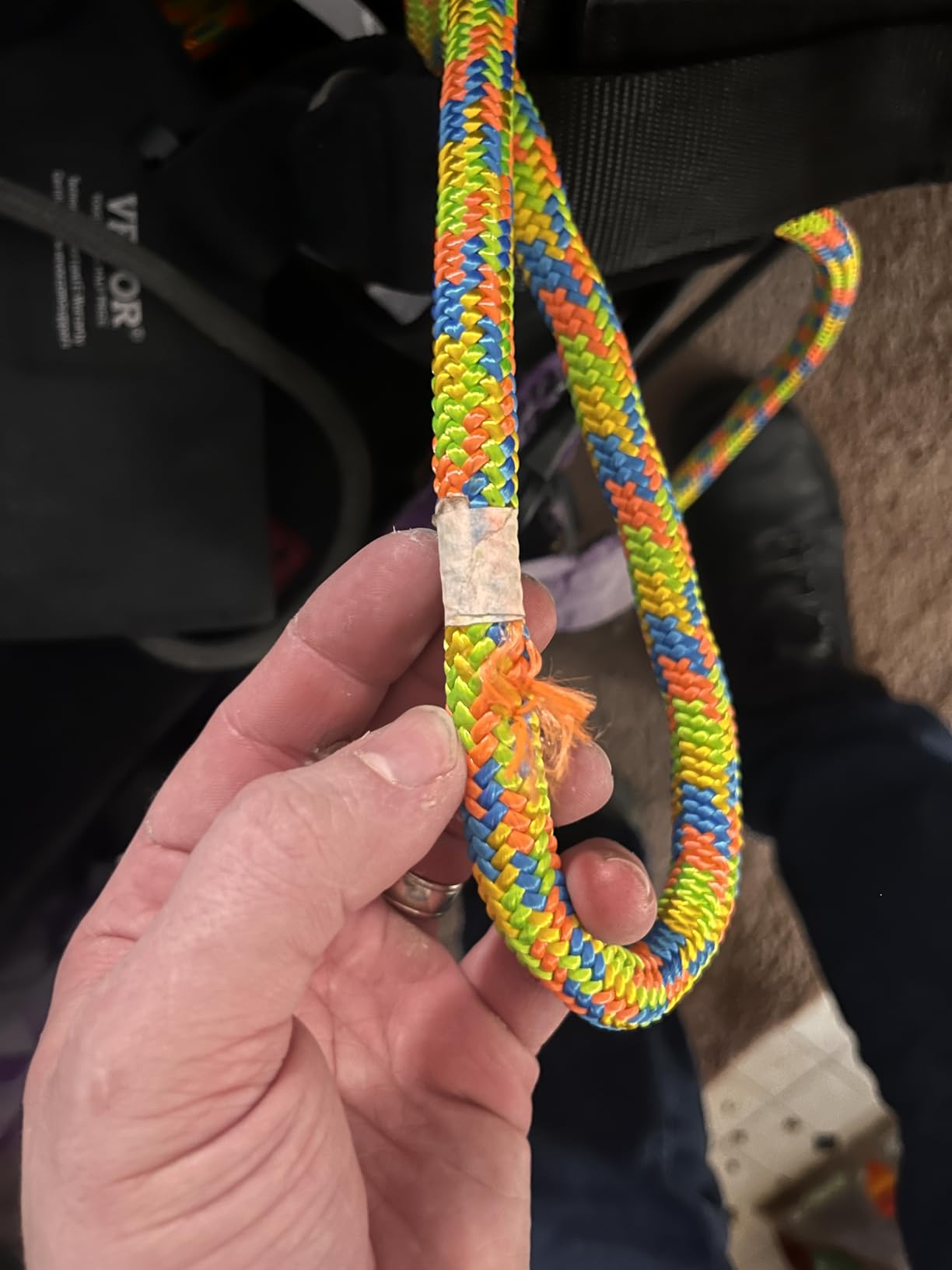 Pelican Rope Arborist Rope 11.8mm x 150Ft, USA Made High-Strength 24-Strands Static Climbing Rope - 7,000 lb Strength for Tree Climbing, Pulling, Outdoors & Swing - Red, Plain End customer photo 2