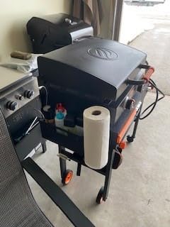 Portable Outdoor Grill Table, Folding Grill Cart with Wheels, Blackstone Griddle Stand for 17