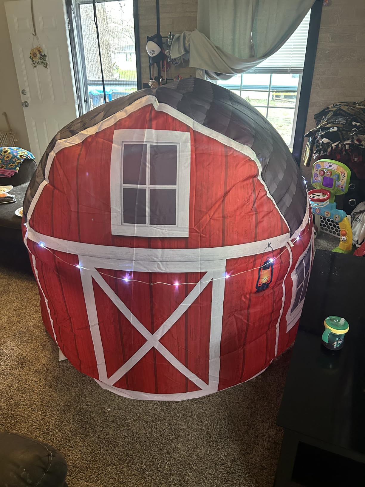 W&O Galactic Aerodome with LED Lights - Inflatable Space Fort for Kids Aged 3-12, Inflates in Seconds Creating an Immersive Galactic Experience (Fan Not Included) customer photo 1