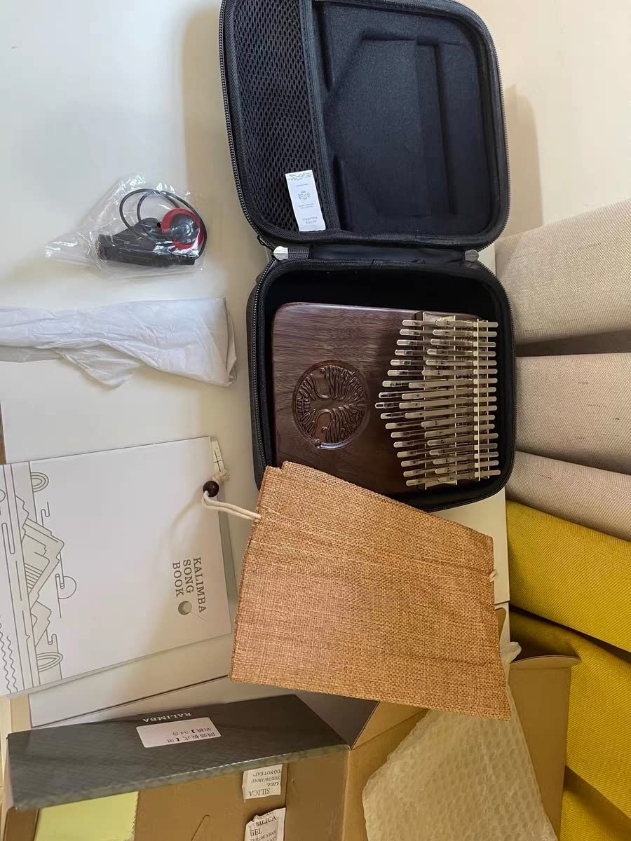 Hluru 34 Keys Kalimba, Professional Chromatic Thumb Piano with Semi-tones, Solid Walnut Finger Piano Mbira customer photo 1