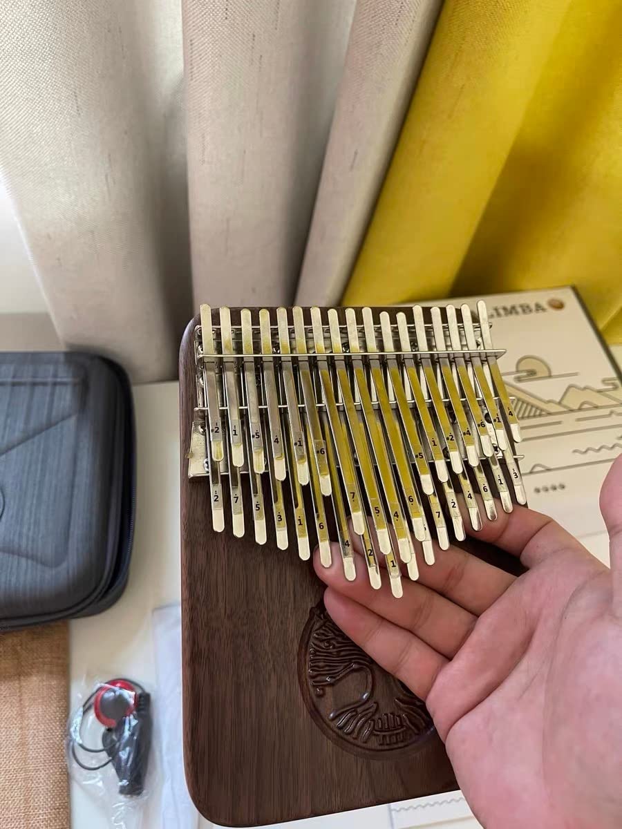 Hluru 34 Keys Kalimba, Professional Chromatic Thumb Piano with Semi-tones, Solid Walnut Finger Piano Mbira customer photo 2