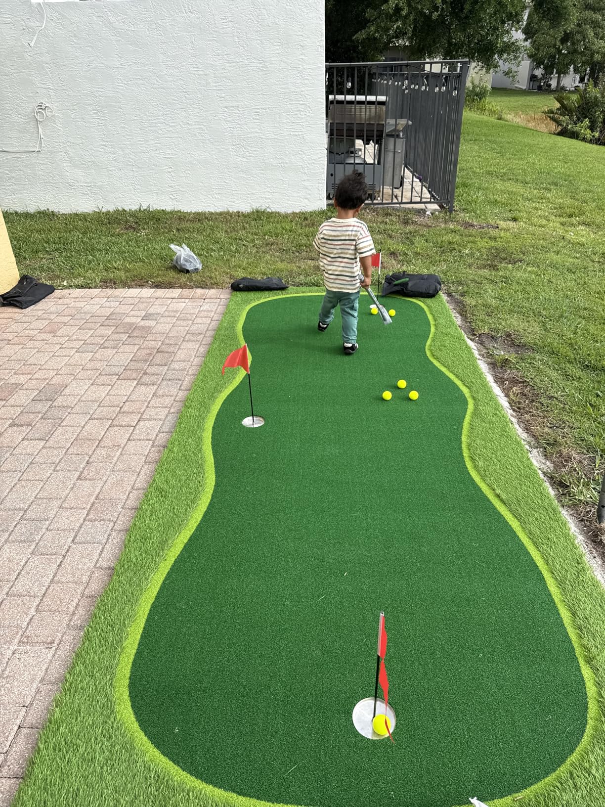 Golf Putting Green/Mat - Professional Golf Practice Mat - Green Long Challenging Putter for Indoor/Outdoor customer photo 2