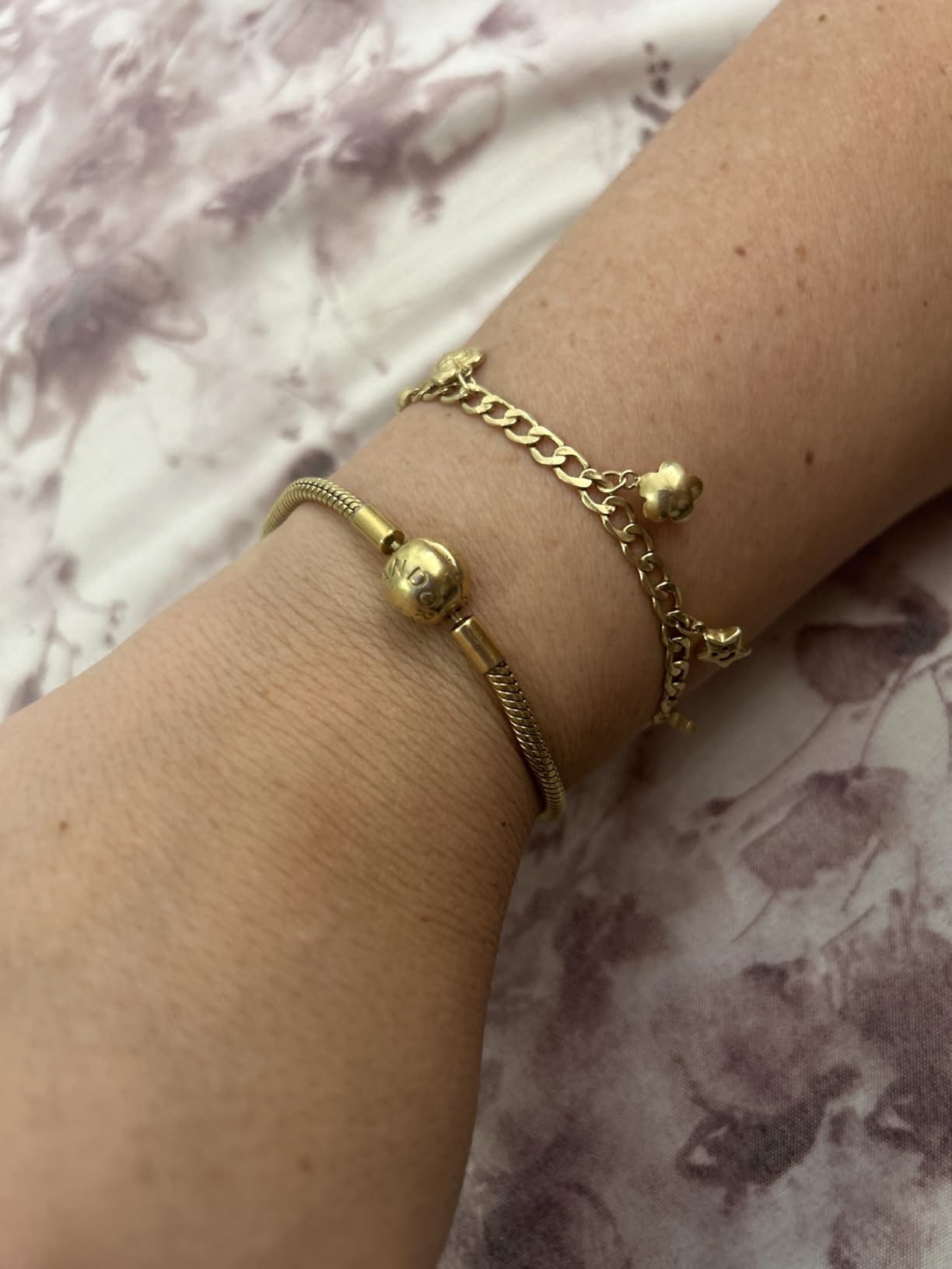 PANDORA Moments Snake Chain Bracelet - Hand-Finished Charm Bracelet - Jewelry for Her with Gift Box - Compatible Moments Charms - Sterling Silver customer photo 1
