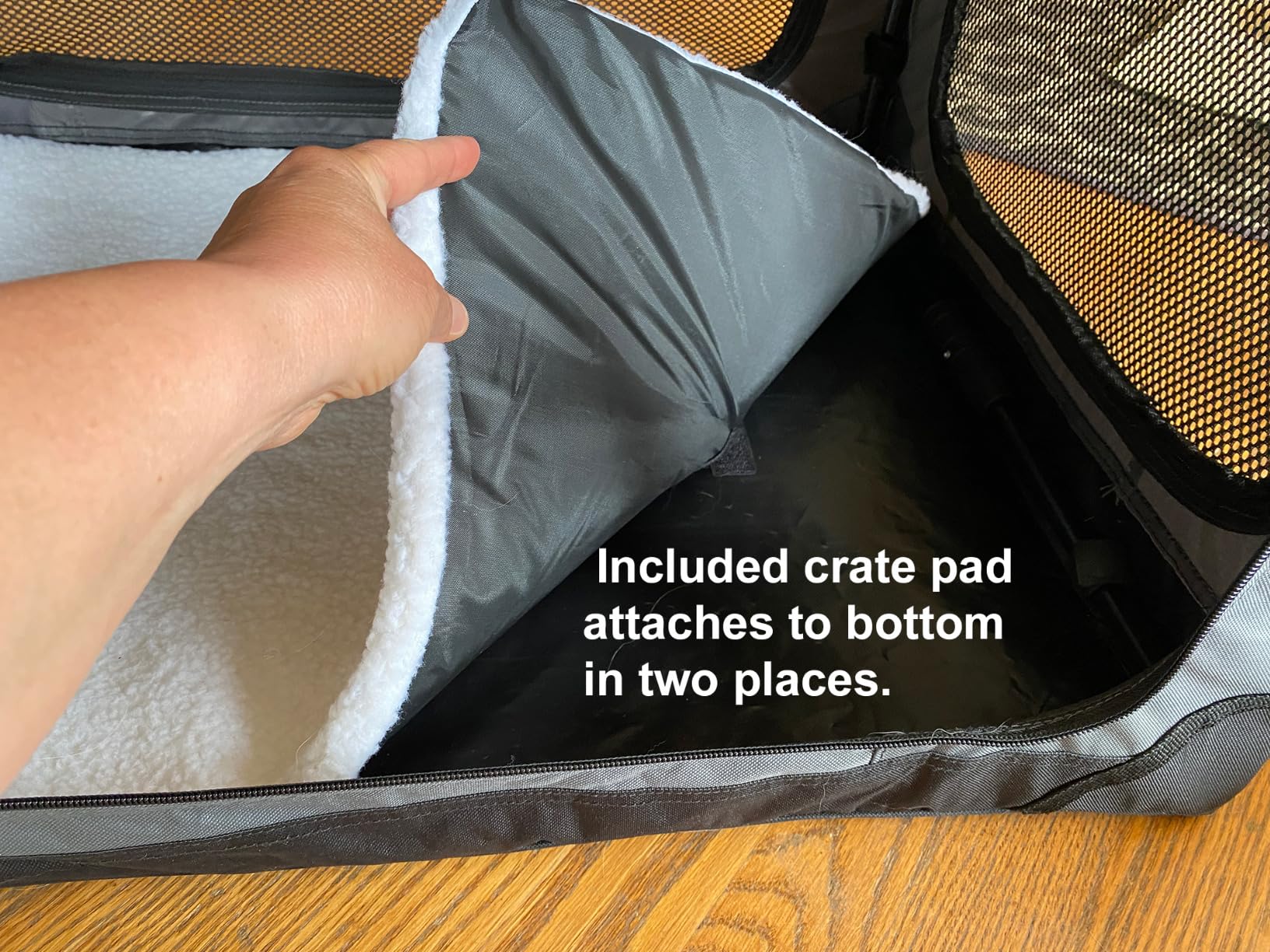 Lesure Soft Collapsible Dog Crate - 42 Inch Portable Travel Crate for Extra Large Dogs Indoor & Outdoor, 4-Door Foldable Pet Kennel with Mesh Windows, Black customer photo 1