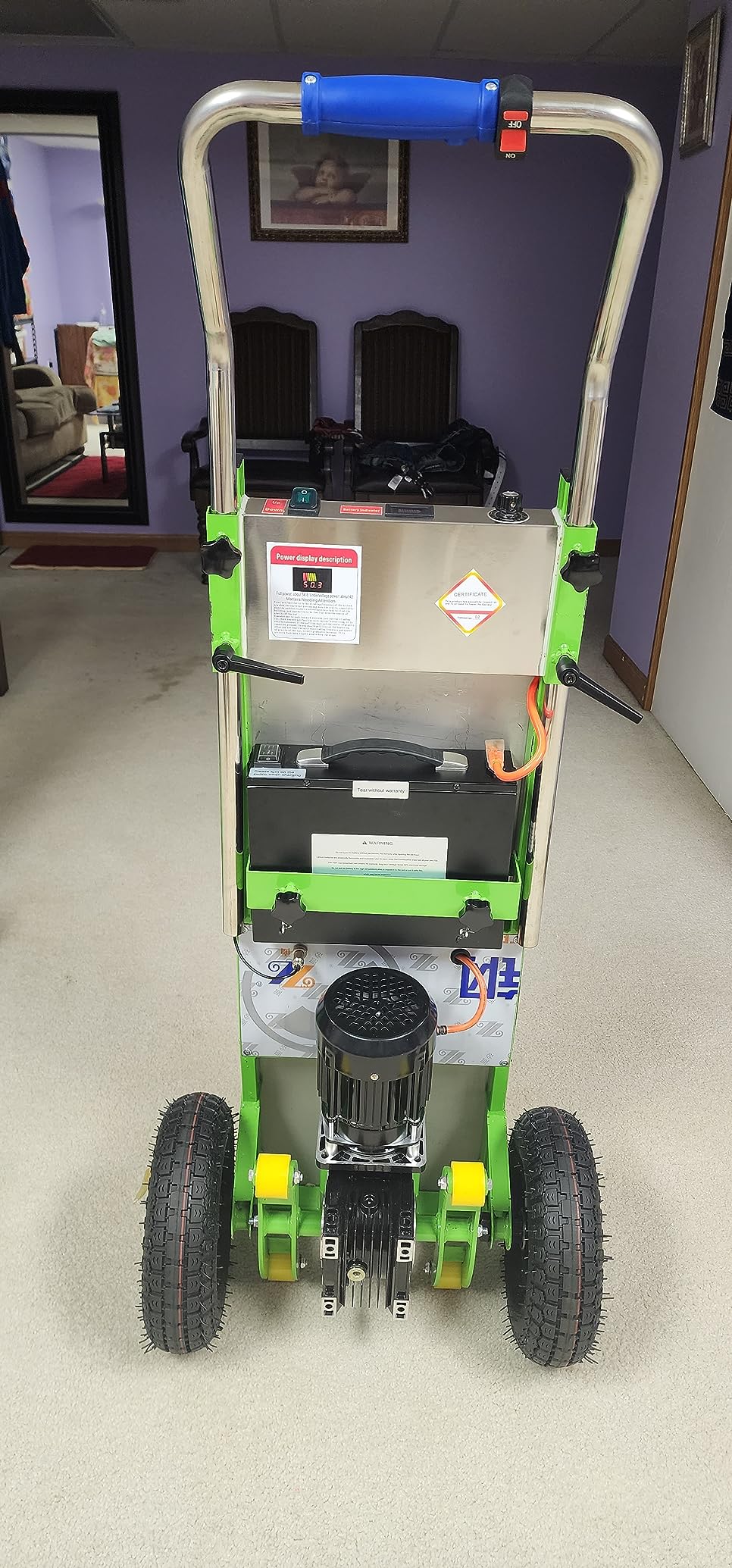 880lb Electric Stair Climbing Hand Trucks Also Suitable for Curved Stairs, Heavy Duty Stair Climbing Dolly Up and Down Stairs Effortless customer photo 2