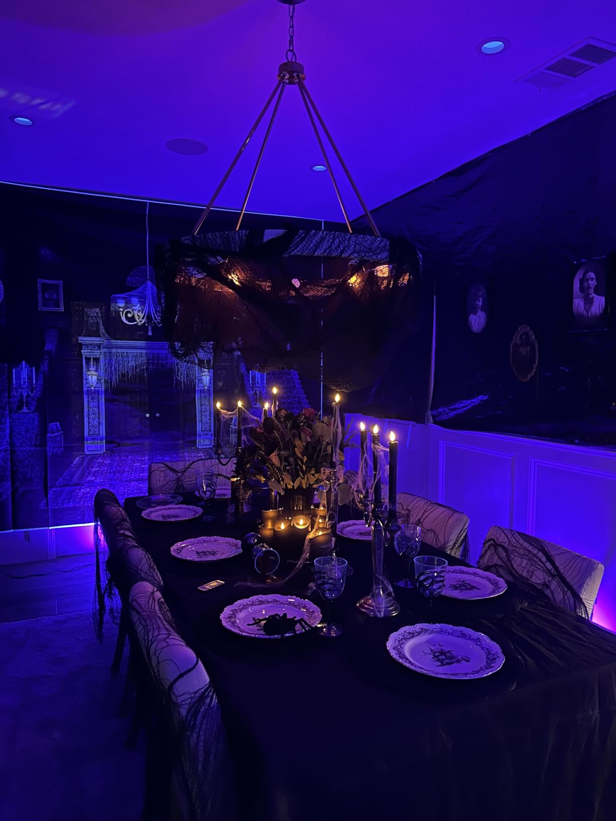 MELPO Black Light 30W LED Blacklight Flood Light Outdoor for Glow Party, Halloween Decoration, Body Paint, Fluorescent Poster, Neon Glow, IP66, US-Plug-Switch-6.7Ft Cord (4 Pack) customer photo 1
