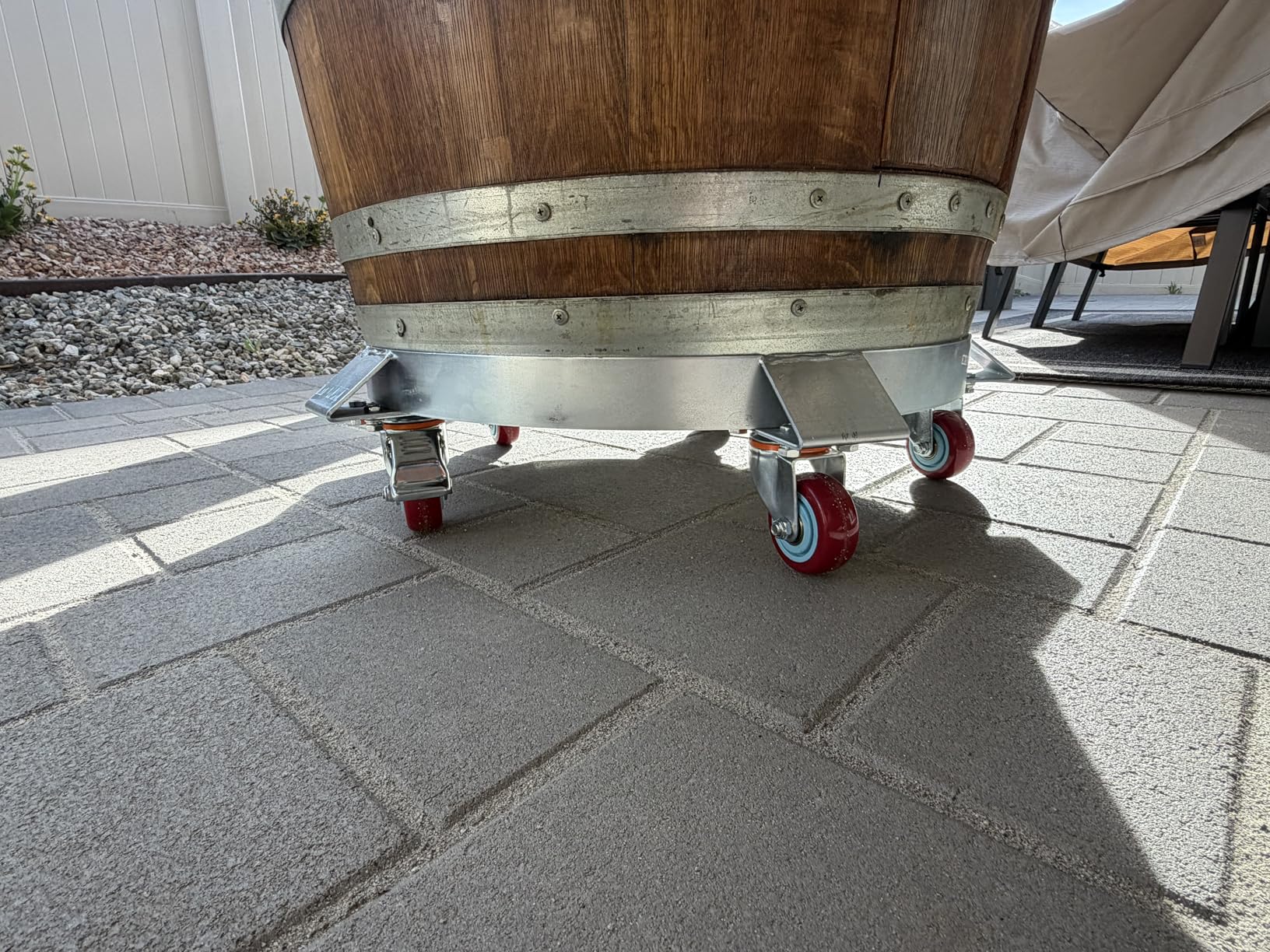 VEVOR 55 Gallon Heavy Duty Drum Dolly, 1250lbs Load Capacity, Barrel Dolly Cart Drum Caddy, Non Tipping Hand Truck Capacity Dollies with Steel Frame 5 Swivel Casters Wheel, for Warehouse Drum Handling customer photo 1