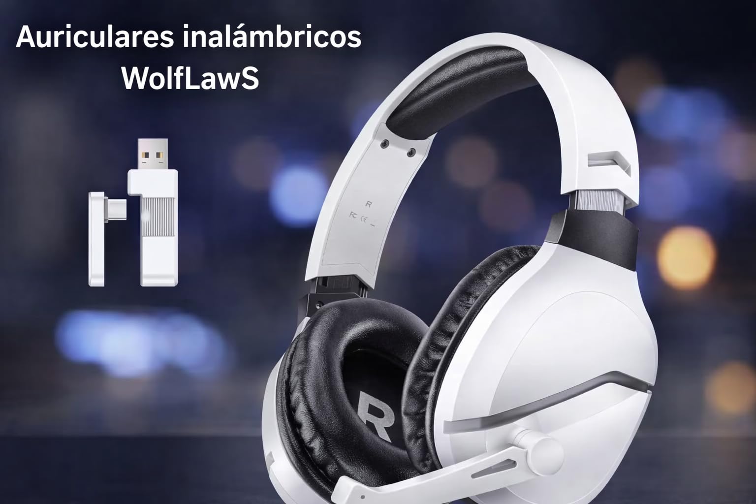 WolfLawS Wireless Gaming Headset with Noise Canceling Microphone for PS5, PC, PS4, 2.4G/Bluetooth Gaming Headphones customer photo 2