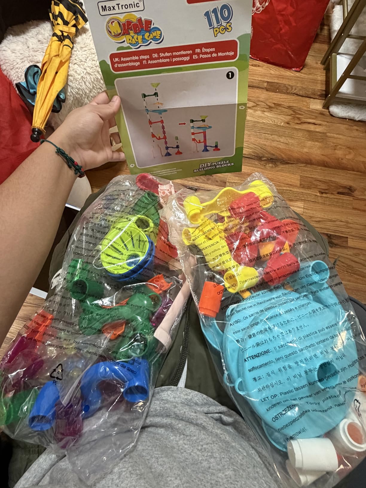 MaxTronic Marble Run Toy, 110pcs Marble Maze Kit STEM Educational Learning Toy for Kids, Mable Race Construction Railway Building Blocks with 60 Marbles Birthday Gift for Boys Girls 3-12 Years Old customer photo 2