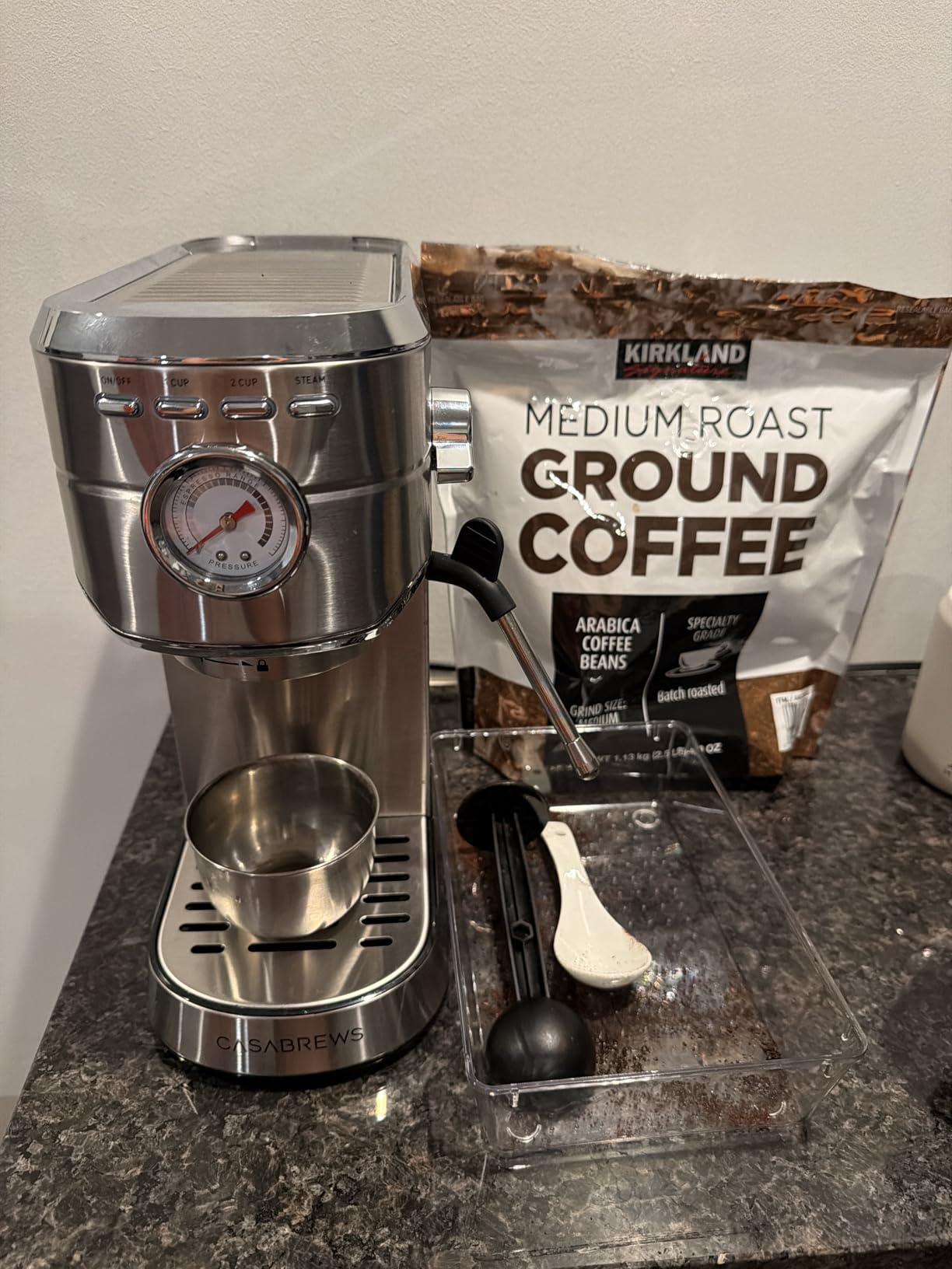 CASABREWS CM5418 Espresso Machine 20 Bar, Stainless Steel Espresso Maker with Milk Frother, Compact Cappuccino Machine for Home, Small Espresso Coffee Machine for Latte, Black customer photo 2