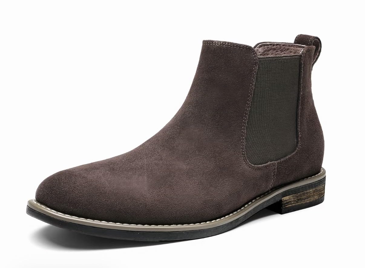 Bruno Marc Men's Suede Leather Chelsea Ankle Boots customer photo 2