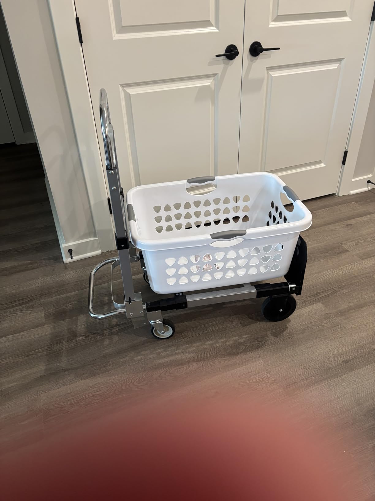 Suzhi Convertible Hand Truck Dolly Cart with Wheels Heavy Duty/with 4 Wheels&Brakes /1000Lbs Load, 2 Straps for Furniture/Appliance/Carton/Warehouse/Office /10 Minutes to Install as Video customer photo 1