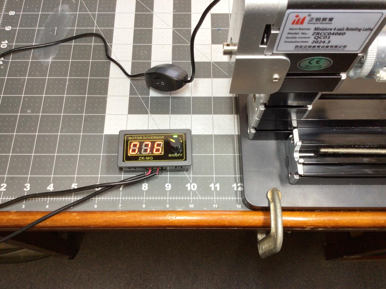 Mini Metal Lathe 60W 12,000 RPM, 4-Axis All-Machine Tool for Soft Metal Wood Acrylic Plastic, Precision Micro Lathe with Safety Guard Quick Indexer 0.02mm Scale customer photo 1