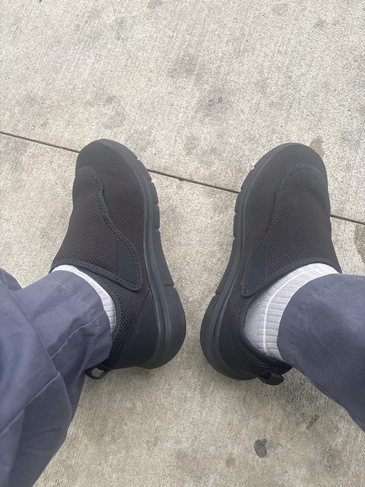 Diabetic Shoes for Men Extra Wide Slip-on Shoes for Swollen Feet Adjustable Walking Shoes for Elderly Foot Pain Relief Neuropathy - EasyTop Wings customer photo 1