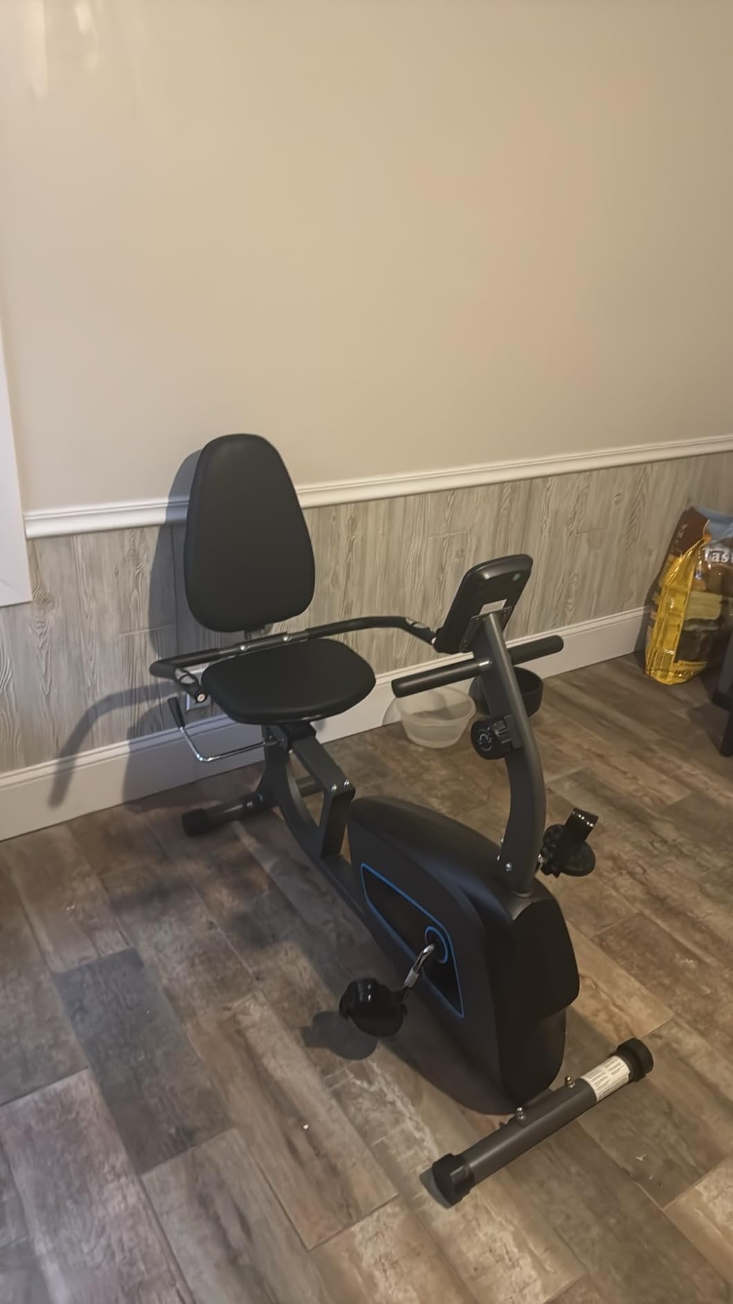 BODIOO Exercise Bike, Recumbent Exercise Bike for Seniors, Stationary Bike for Home Workout, 8-Level Magnetic Resistance, Quiet Smooth Ride, Comfortable Seat with Backrest, Heart Rate Monitor, 300LB Capacity customer photo 1