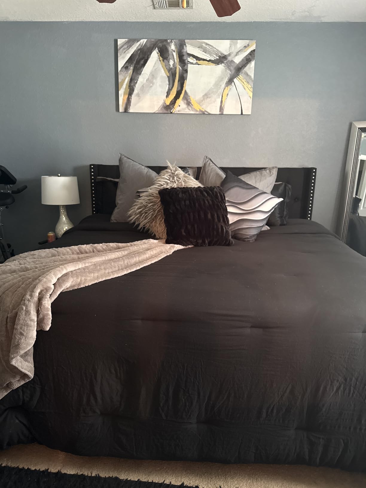 Bedsure King Comforter Set, Beige Soft Prewashed Bedding for All Seasons, 3 Pieces GentleSoft Bed Set customer photo 2