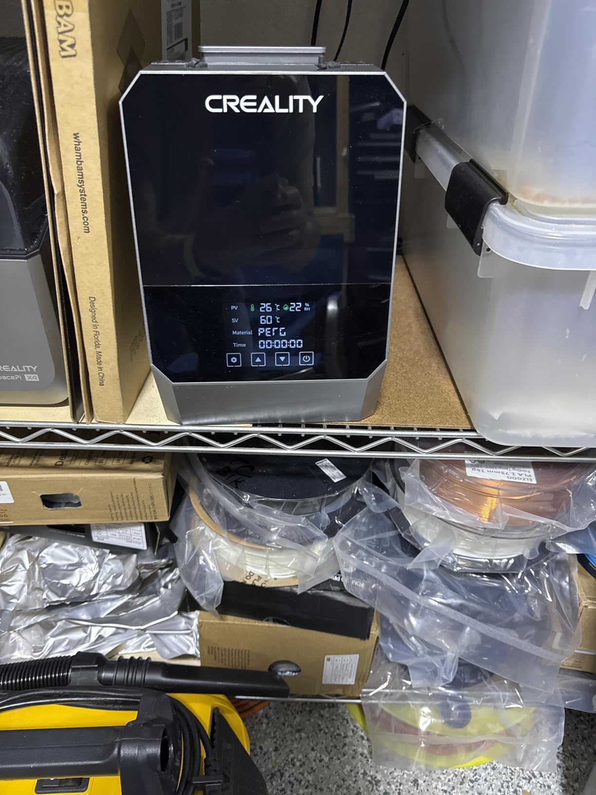 2026 New Official CREALITY Filament Dryer Box Pro 2.0 with Fans, Upgraded 360 Hot-air Circulates Heating, 1KG 3D Printer Filament Dehydrator Dry During Printing for 1.75/2.85mm PLA PETG ABS TPU Nylon customer photo 2