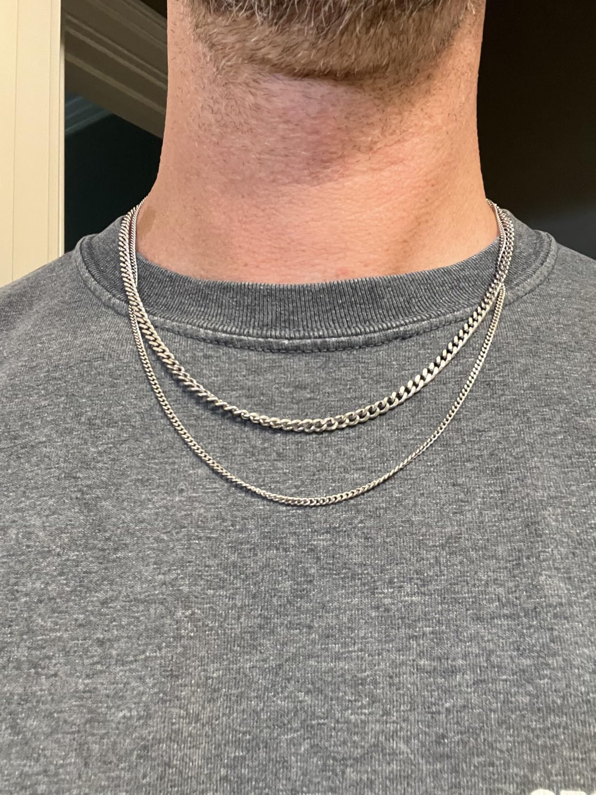 Silvadore Gold/Silver Chain for Men Necklace (2/4/6mm) - Stainless Steel Cuban Link Chain for Men (18K/925 Plated) - Thin, Non-Tarnish & Waterproof Jewelry - GIFT-READY customer photo 1