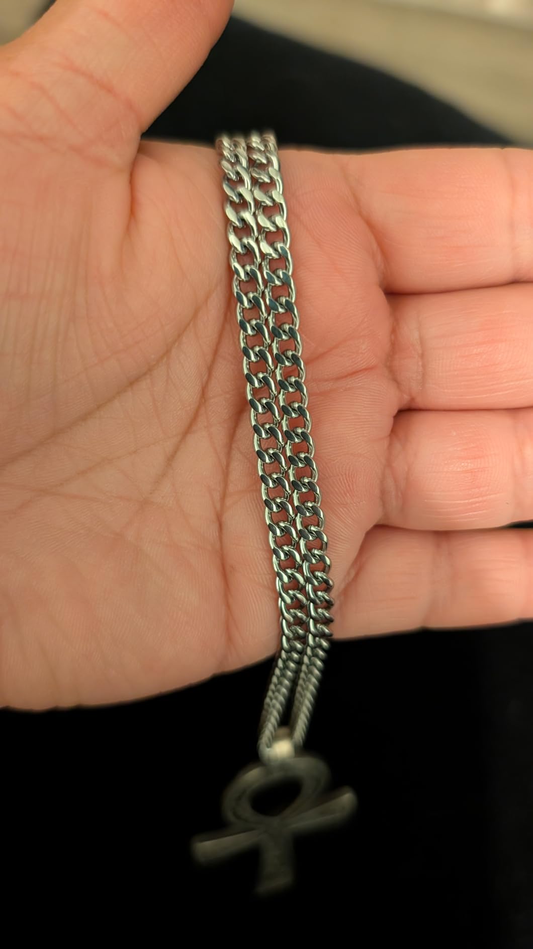 Silvadore Gold/Silver Chain for Men Necklace (2/4/6mm) - Stainless Steel Cuban Link Chain for Men (18K/925 Plated) - Thin, Non-Tarnish & Waterproof Jewelry - GIFT-READY customer photo 2
