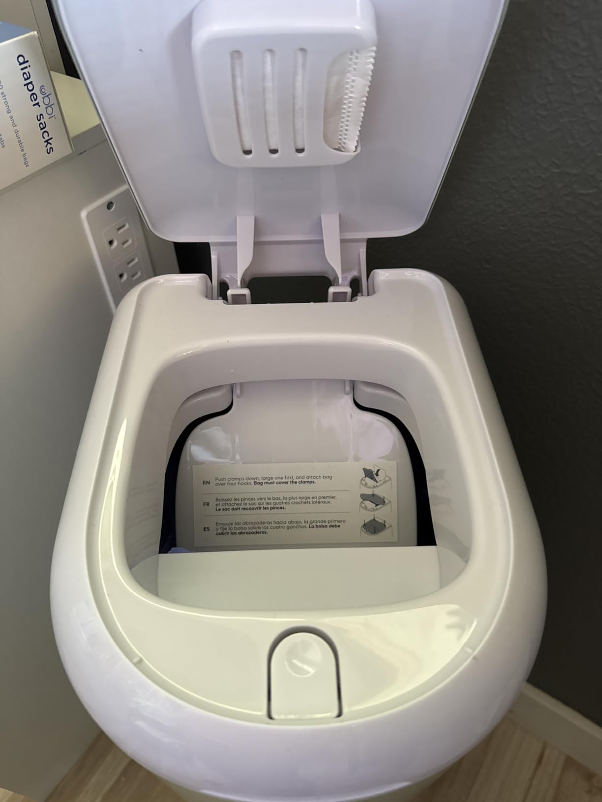 Diaper Genie Platinum Pail (Lily White) is Made in Durable Stainless Steel and Includes 1 Easy Roll Refill with 18 Bags That can Last up to 5 Months. customer photo 2