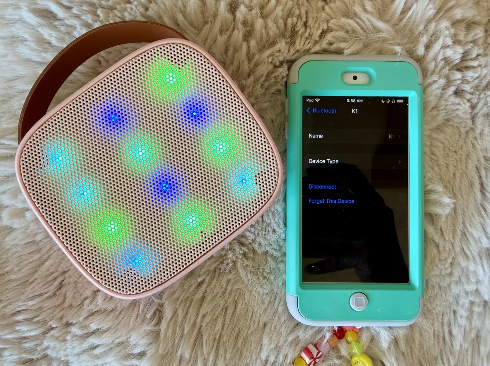 YLL Karaoke Machine for Kids, Portable Mini Speaker with 2 Wireless Microphones, TOP Kids Gifts for Girls Ages 3, 4, 5, 6, 7, 8, 9, 10+ Years Old, 4-12th Birthday Singing Present Toy Party (Purple) customer photo 1