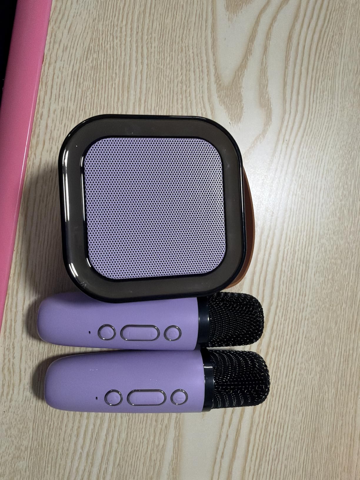 YLL Karaoke Machine for Kids, Portable Mini Speaker with 2 Wireless Microphones, TOP Kids Gifts for Girls Ages 3, 4, 5, 6, 7, 8, 9, 10+ Years Old, 4-12th Birthday Singing Present Toy Party (Purple) customer photo 2