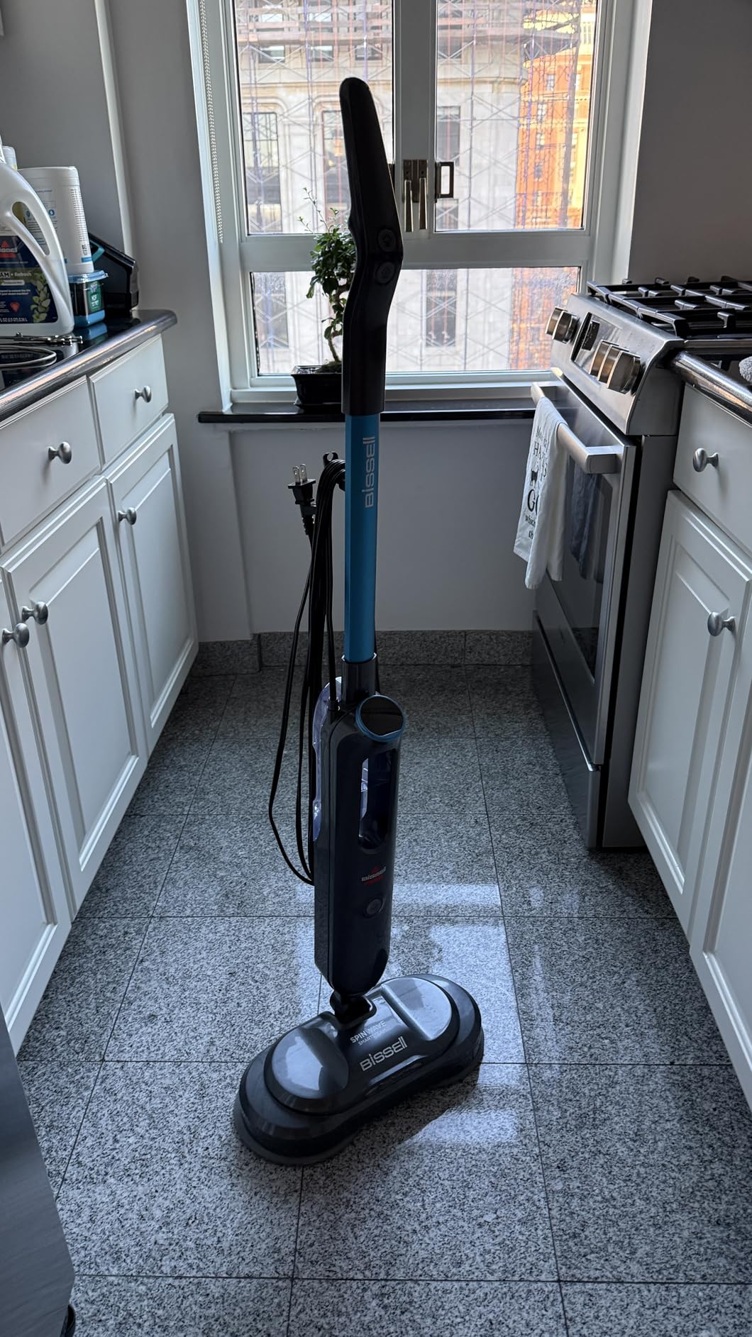 BISSELL Spinwave SmartSteam All-in-One Scrubbing and Sanitizing Electric Hard Floor Steam Mop w/LED Headlights & Swivel Steering 3897A customer photo 2