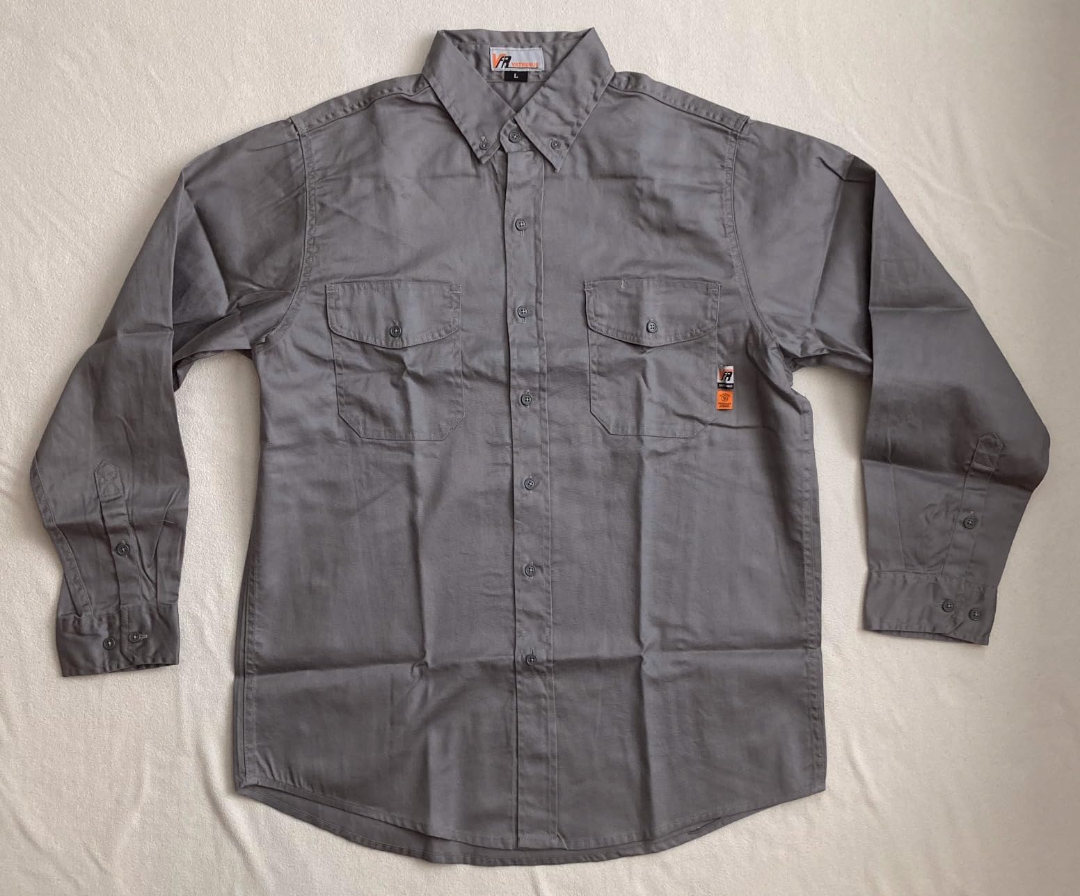 VATRENUS FR Shirts for Men 6.5oz Button Down Flame Resistant 100% Cotton Men's Pre-Washed Fire Retardant Work Shirt customer photo 1