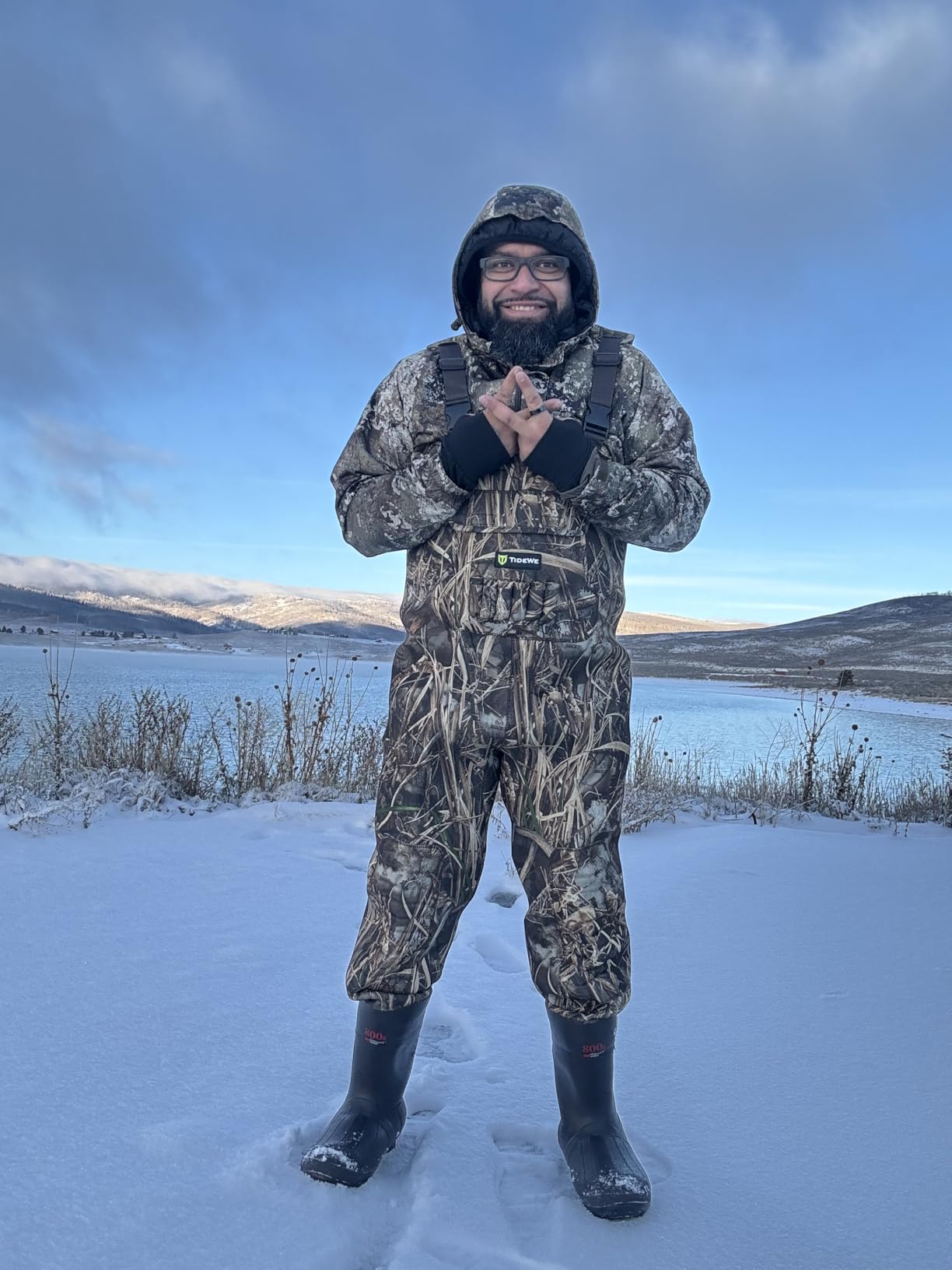 TIDEWE Chest Waders, Hunting Waders for Men with 800G Insulation, Waterproof Neoprene Camo Bootfoot Wader customer photo 1