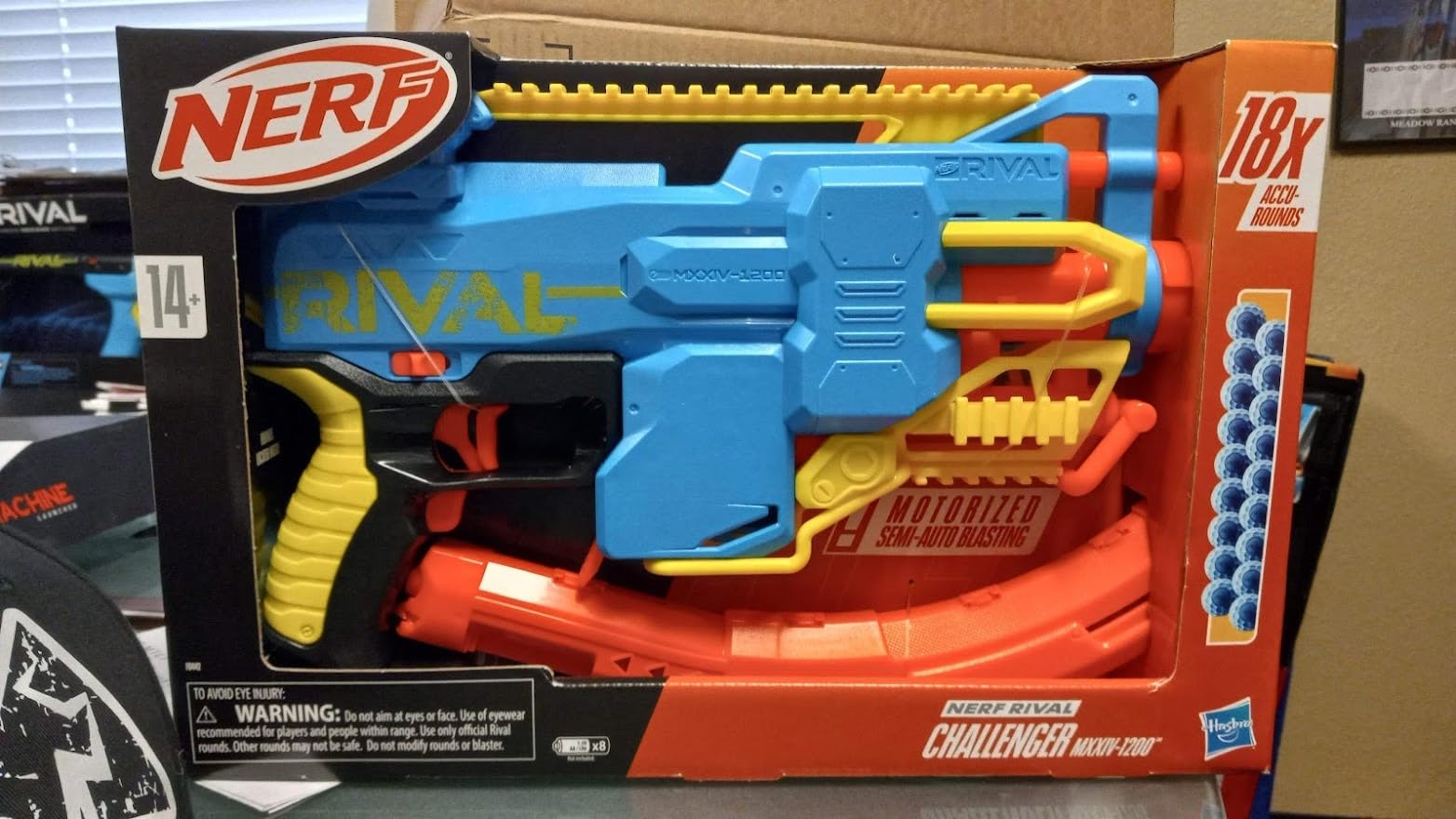 Nerf Rival Challenger MXXIV-1200 Motorized Blaster, Curved 12 Round Magazine, 18 Nerf Rival Accu-Rounds, Gifts for Teens customer photo 1
