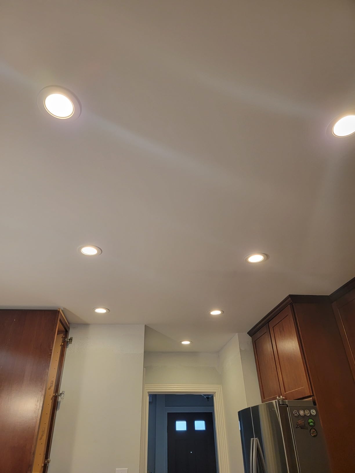 HALO RA 6 inch LED Recessed Lighting Retrofit Gimbal Trim 5CCT 600/900lm | Baffle adjustable LED trim, low glare, wet-rated for showers and outdoor use, Dims to 5% + dim to warm, 35 degree tilt 360 degree rotate customer photo 1