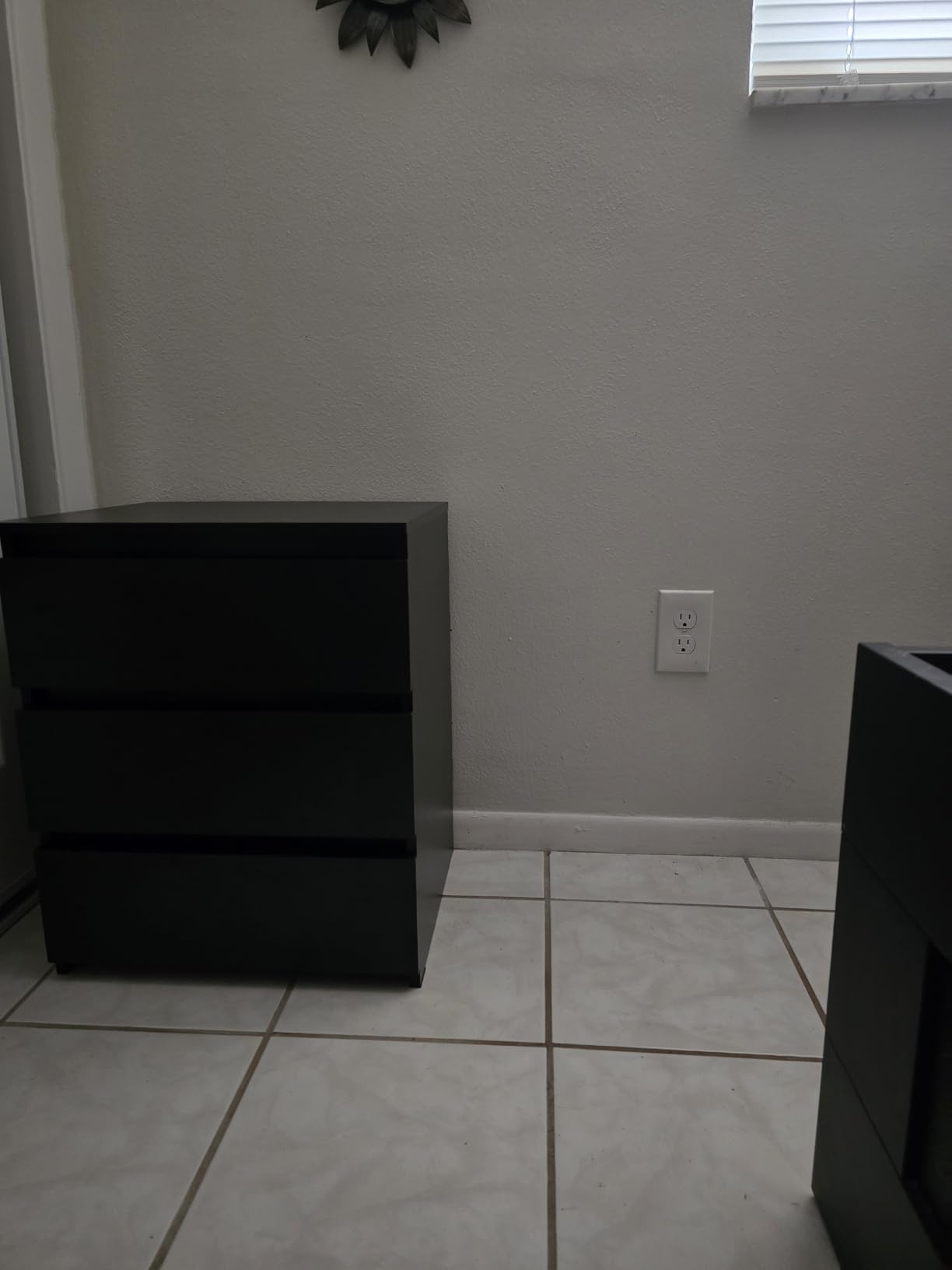 FOTOSOK Nightstands Set of 2 with 3 Drawers, Black Nightstand Bedside Table Set of 2 for Bedroom, 17.7W*15D*21.7H Bedroom Night Stands with Cut-Out Handle, Sofa Side End Table for Home Office customer photo 1