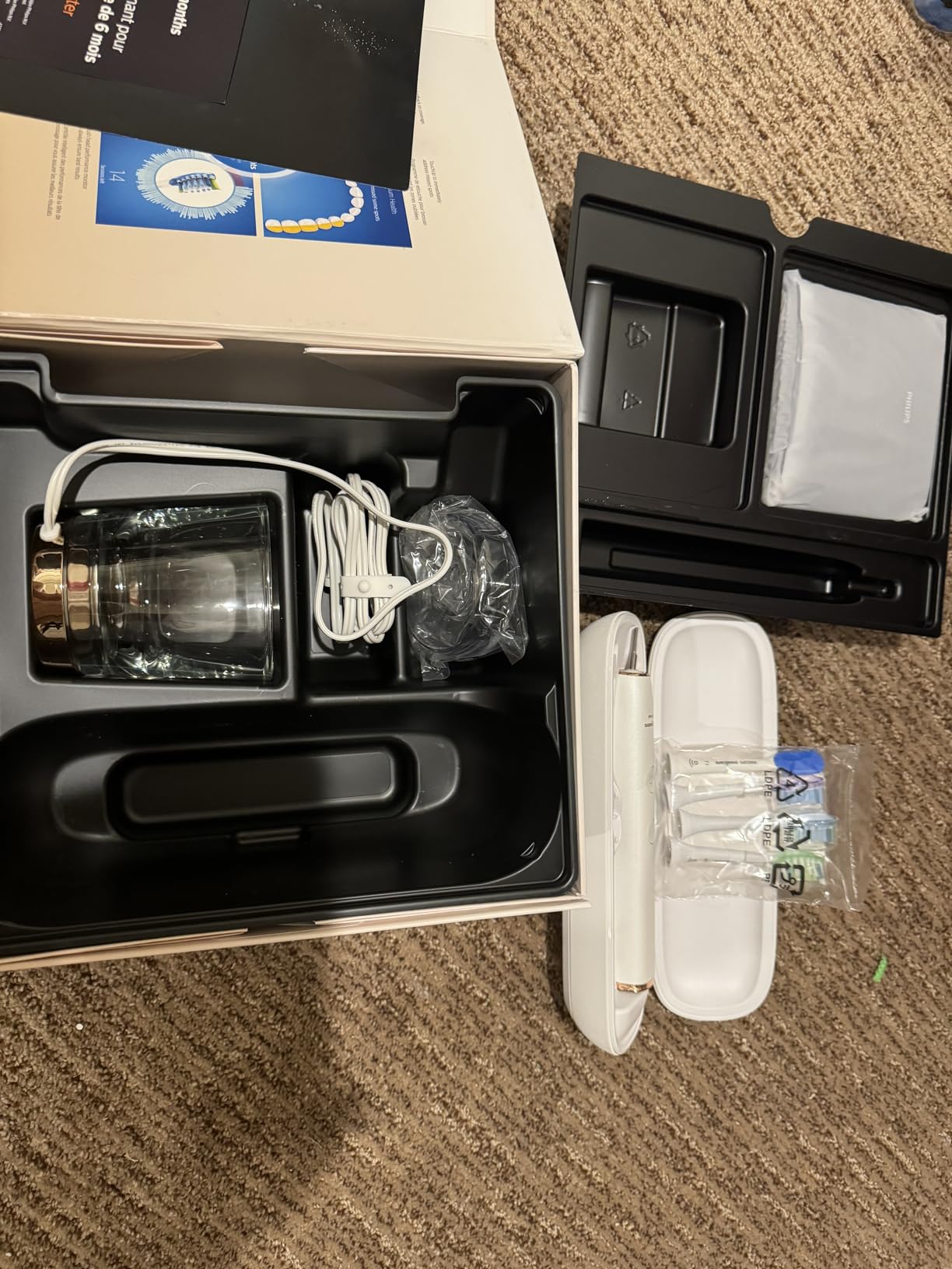 DiamondClean Smart 9750 Electric Toothbrush - Sonic Toothbrush with App, Pressure Sensor, 15 Brushing Settings, Replacement Reminder, USB Charging Travel Case, Lunar Blue, HX9954/74 customer photo 1