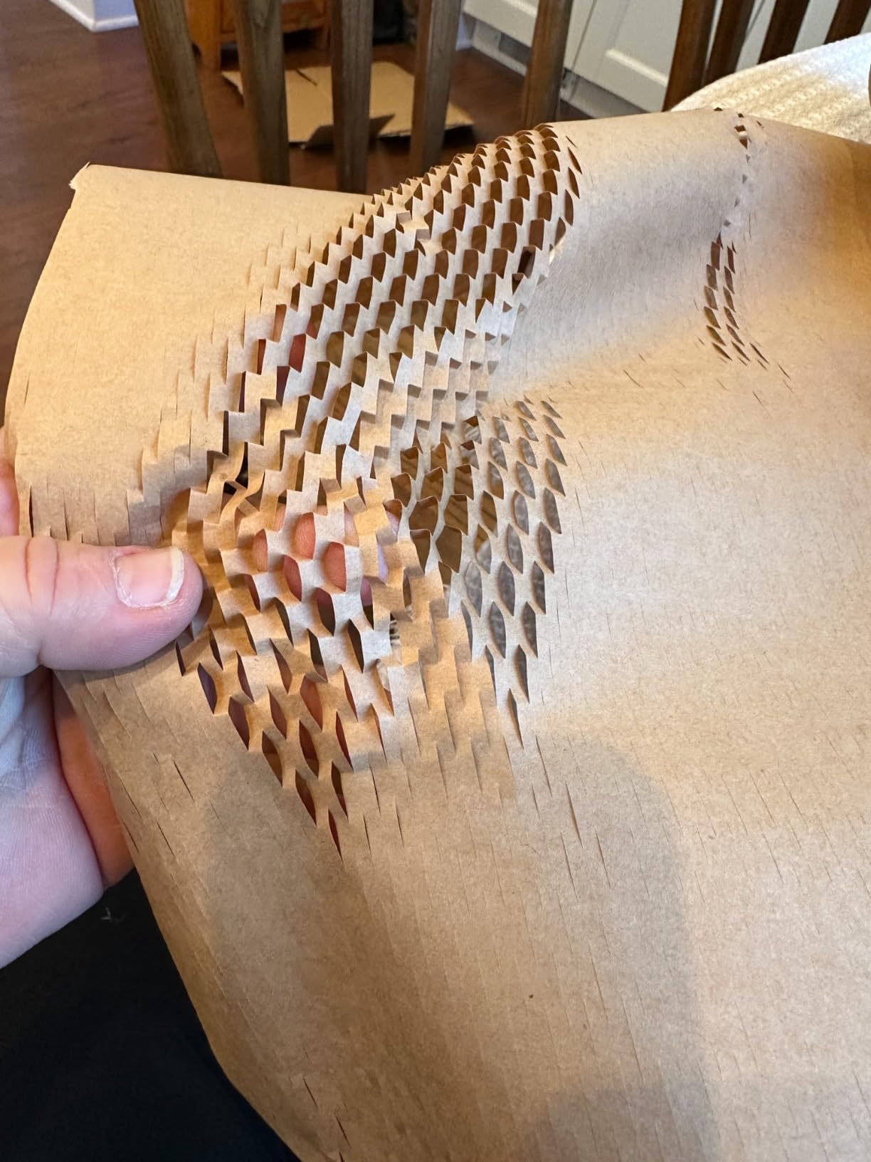 Honeycomb Packing Paper Wrap 15''x328', Substitute Alternative for Bubble Cushioning Wrap for Moving Shipping Packaging, Recyclable Moving Supplies with 48 Fragile Sticker Labels customer photo 2