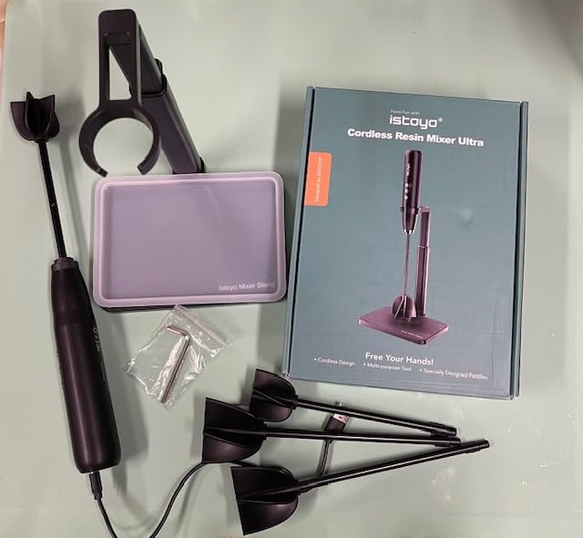 ISTOYO Rechargeable Resin Mixer Ultra, Upgraded 3 Speeds Control Epoxy Mixer with AI Mode, Epoxy Resin Mixer, Resin Stirrer for Resin Molds, DIY Crafts, 4 Included Paddles customer photo 1