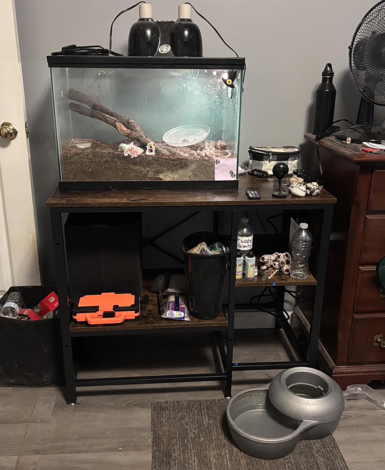 Bestier 20-29-37 Gallon Fish Tank Stand with Power Outlet, 30x13 Metal Aquarium Stand with Filter Storage, 6-Leg Reptile Tank Stand with 3-Tier Adjustable Storage Shelves, 400LBS Capacity customer photo 1