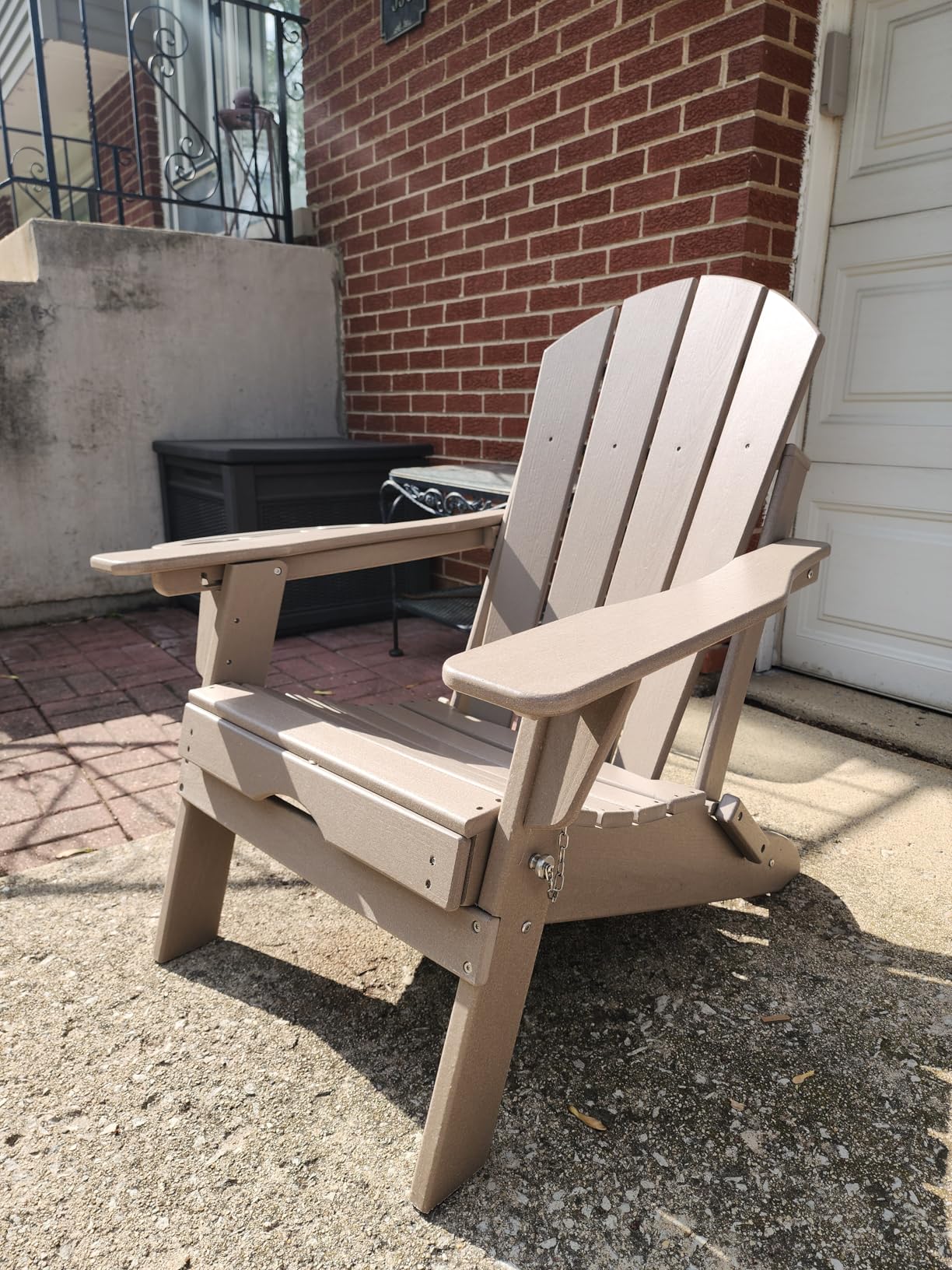 Adjustable Adirondack Chair with Retractable Ottoman Set of 2, HDPE Folding Adirondack Chair with Cup Holder, All Weather Fire Pit Chair for Outdoor customer photo 2