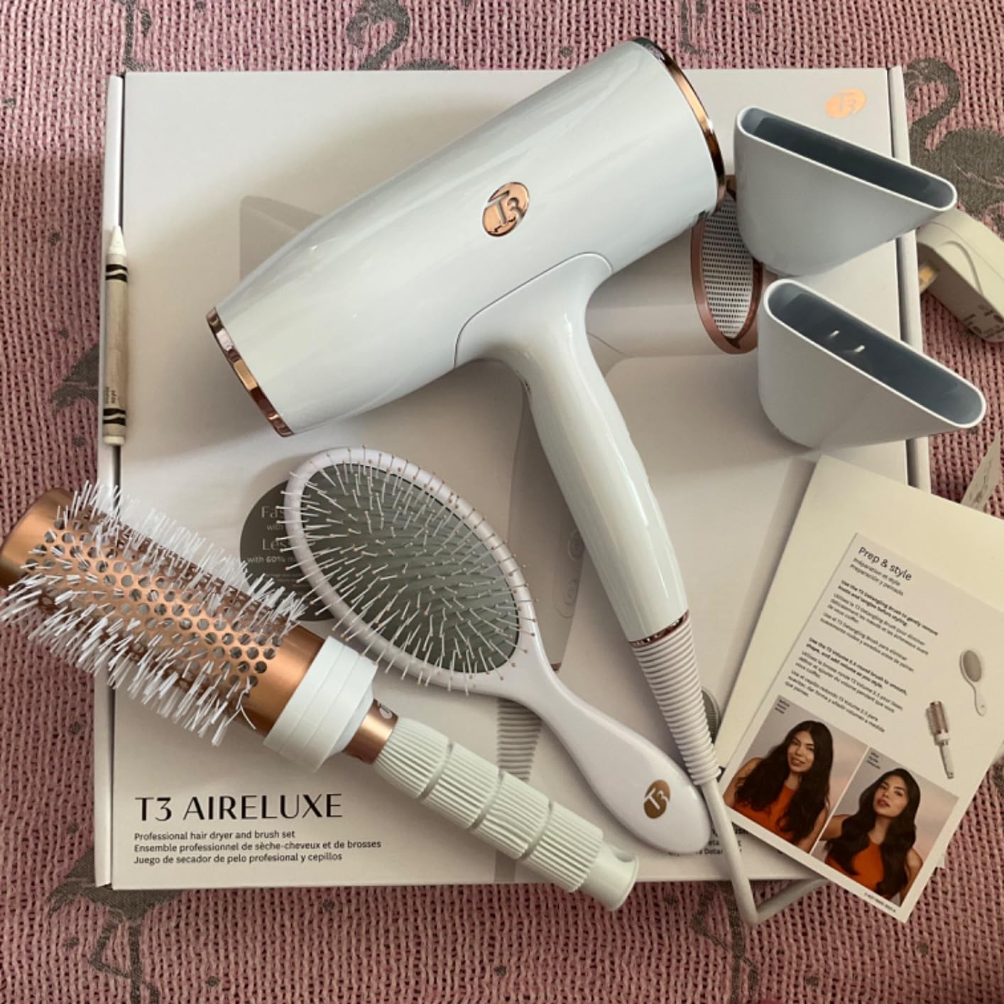T3 AireLuxe Professional Ionic Hair Dryer and Brush Set, with 5 Heat and 3 Speed Settings, Ion Generator, Cool Shot customer photo 1