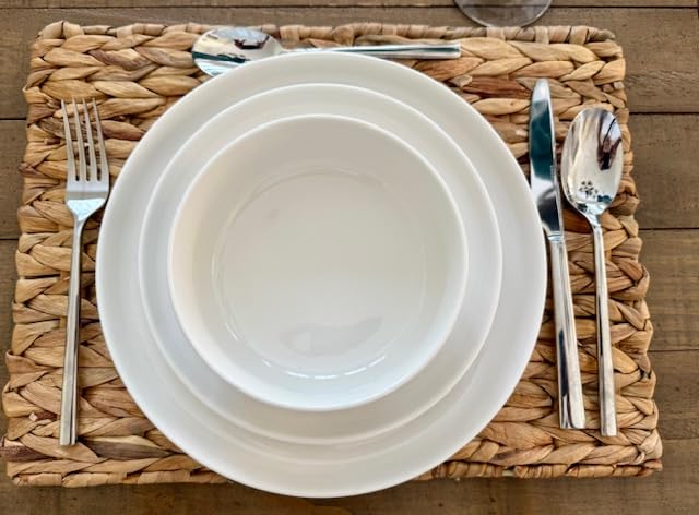 MALACASA LUNA Marble Porcelain Dinnerware Set, Service for 4, 12-Piece, Marble Grey customer photo 2