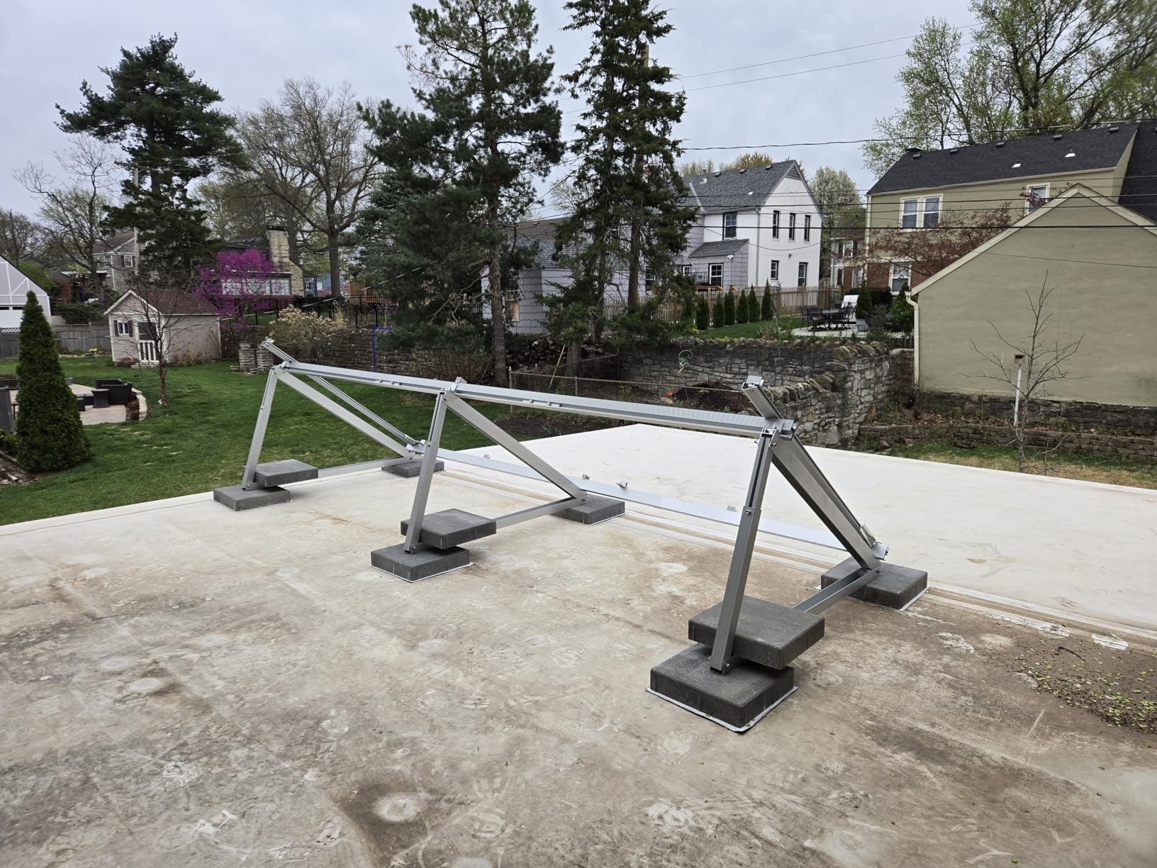 Solar Panel Mounting Brackets Kit System Adjustable 30º~45º Aluminum Alloy Tilt Ground Mounted Bracket Rust Free Sturdy for 1-4pcs Solar Panels customer photo 1