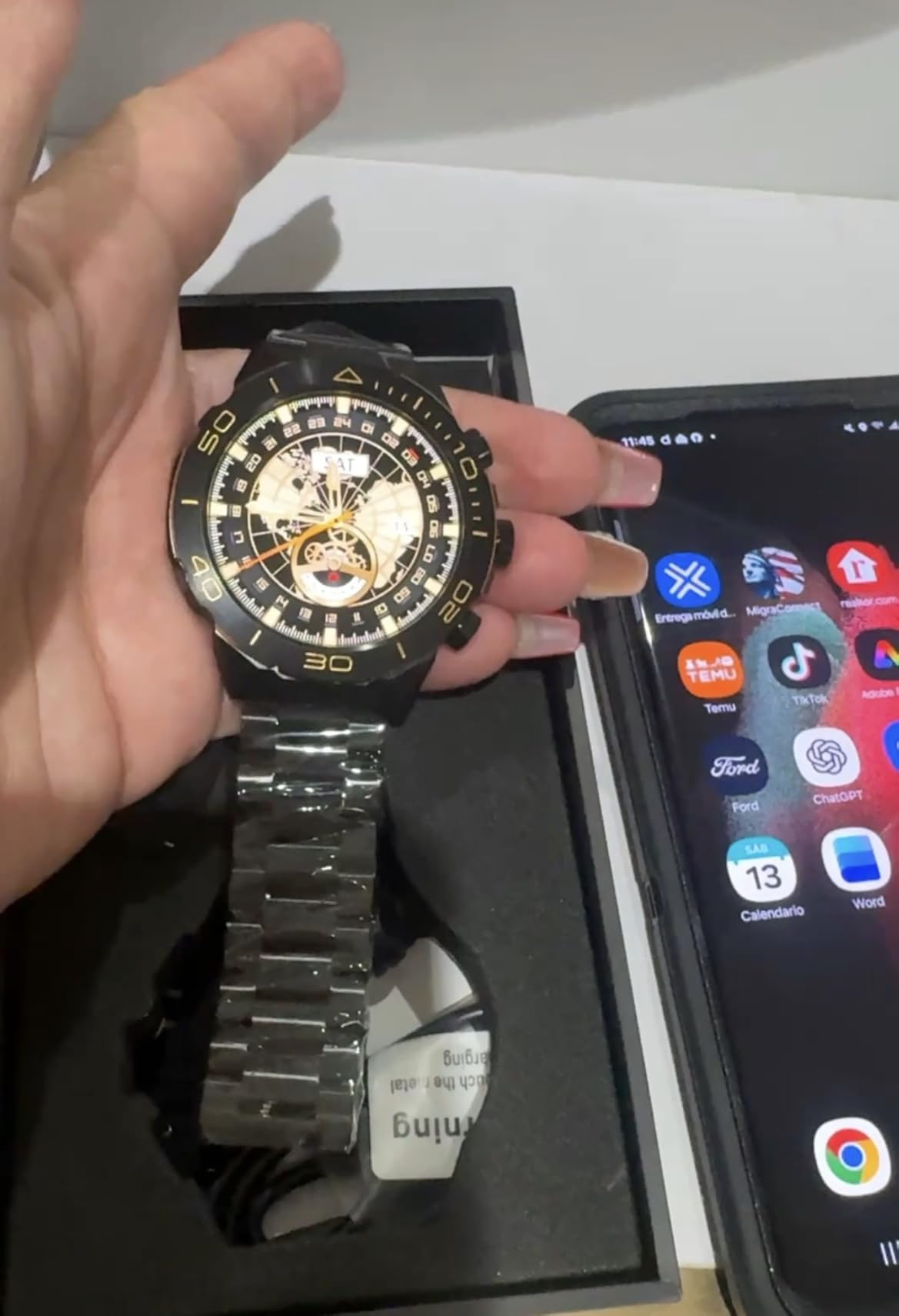 Smart Watch for Men Answer/Make Call for Android iPhone, 1.43