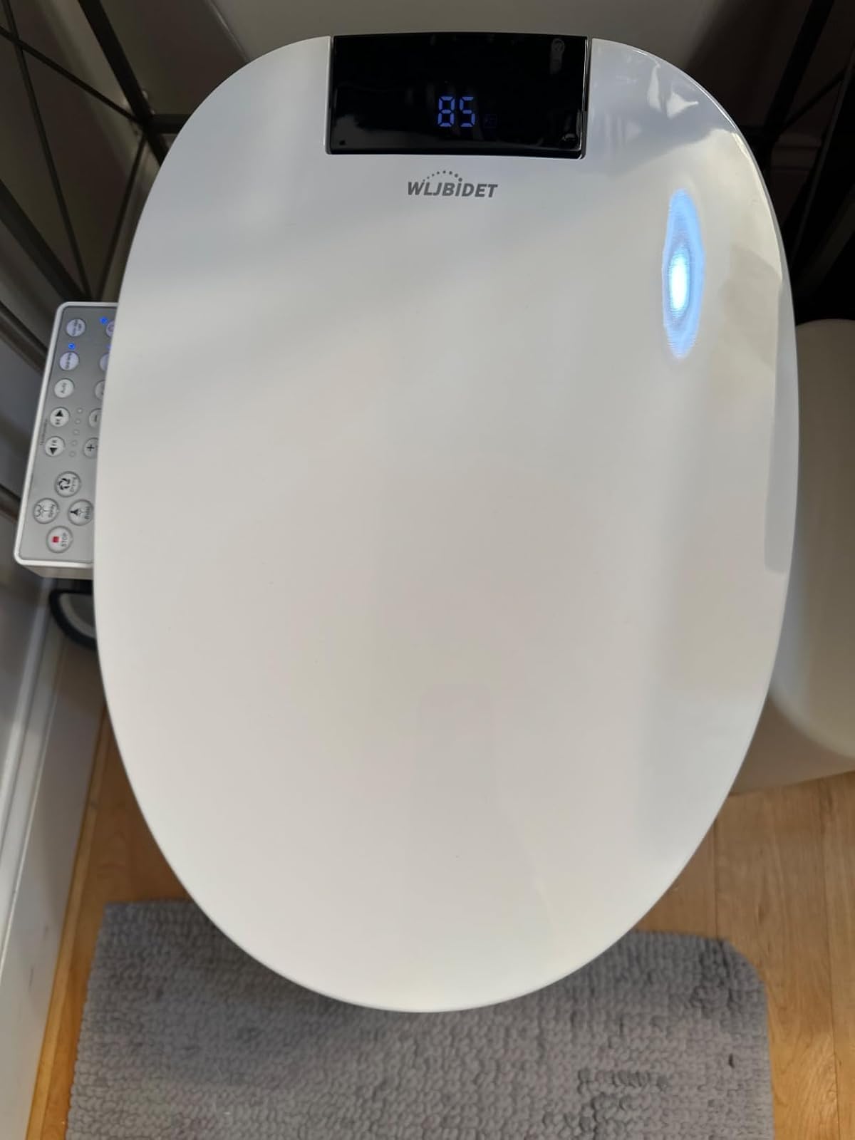 WLJBIDET Toilet Bidet Seat, Instant Warm Water, Self-Cleaning Nozzle, Multiple Spraying Modes, Electric Heated Seat, Warm Air Drying, Soft Closed Lid, Display Screen, Requires Electricity, Elongated customer photo 2
