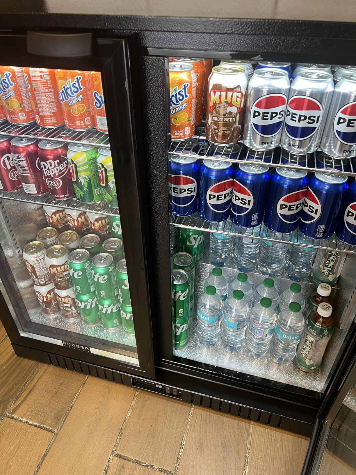 BODEGACOOLER 2 Door Back Bar Cooler, 7.4 Cu.Ft Commercial Beverage Refrigerator, Under Counter Drink Fridge with Glass Doors, Holds 209 Cans/117 Bottles, LED Lighting, Stainless Steel Top & Casters customer photo 1