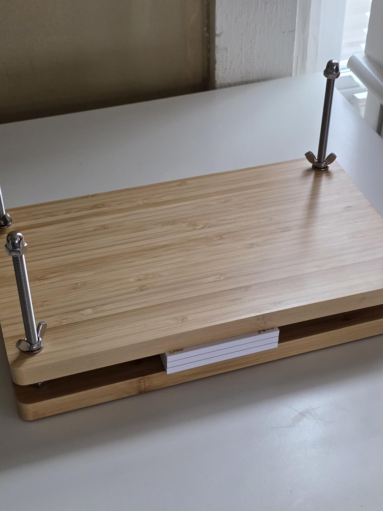 SCITROFACTORY Book Press, Portable Bamboo Bookbinding Press, Paper Press, Bookbinding Machine, 7.6 x 13 inches customer photo 1