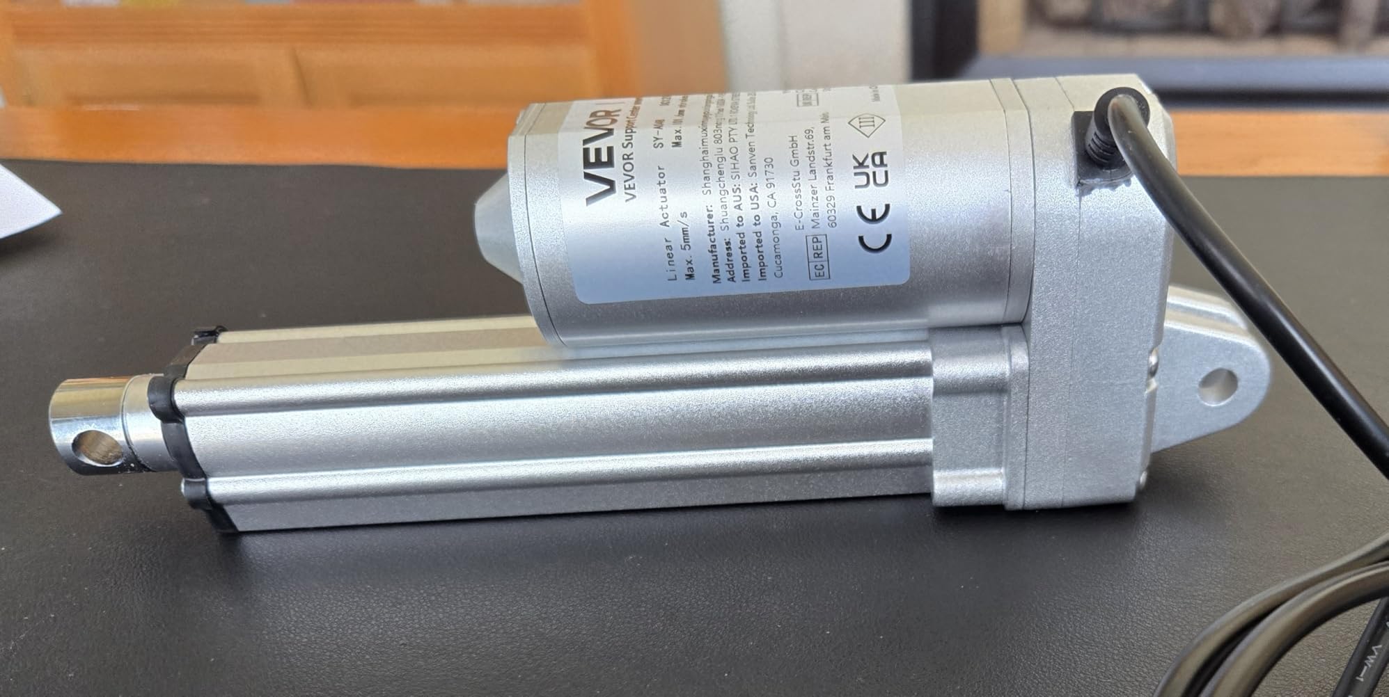 VEVOR Linear Actuator 12V, 20 Inch Waterproof IP65 Linear Actuator, 660lbs/3000N 0.19