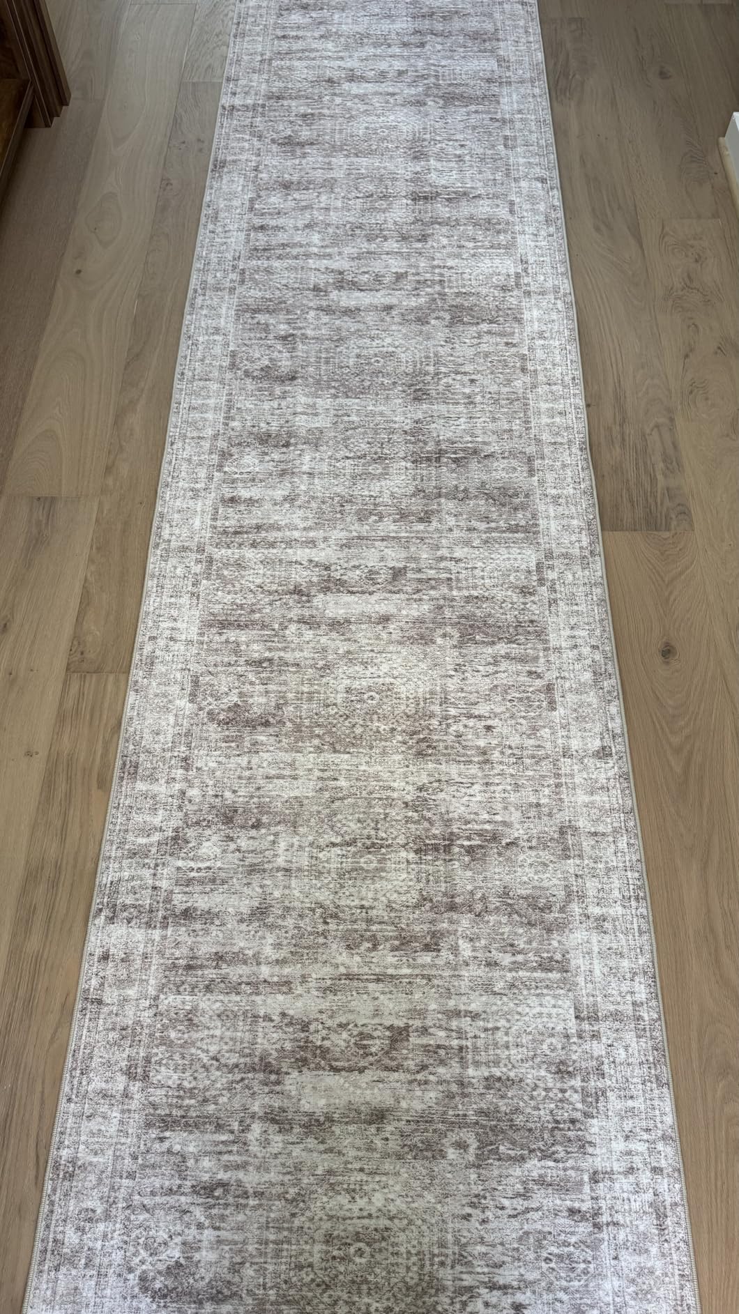 Soalmost 5x7 Area Rugs Beige Low Pile Indoor Washable Trendy Faded Style Rugs for Bedroom Living Room Dining Room Foldable Non-Slip Thin Print Home Office Mat customer photo 2