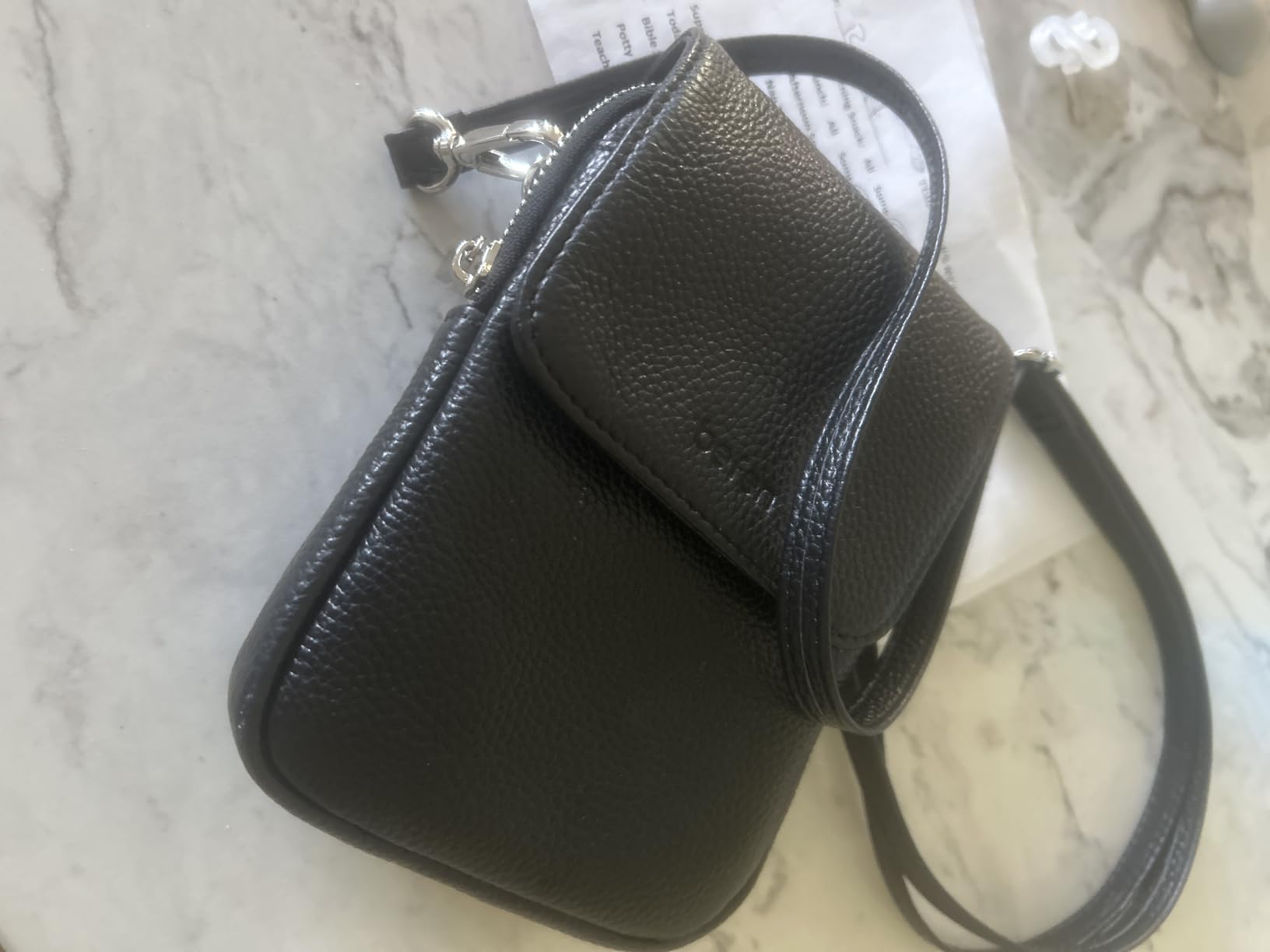 Genuine Leather Crossbody Bags for Women, Cell Phone Cross body Purse Bag with RFID Blocking Card Slots customer photo 2