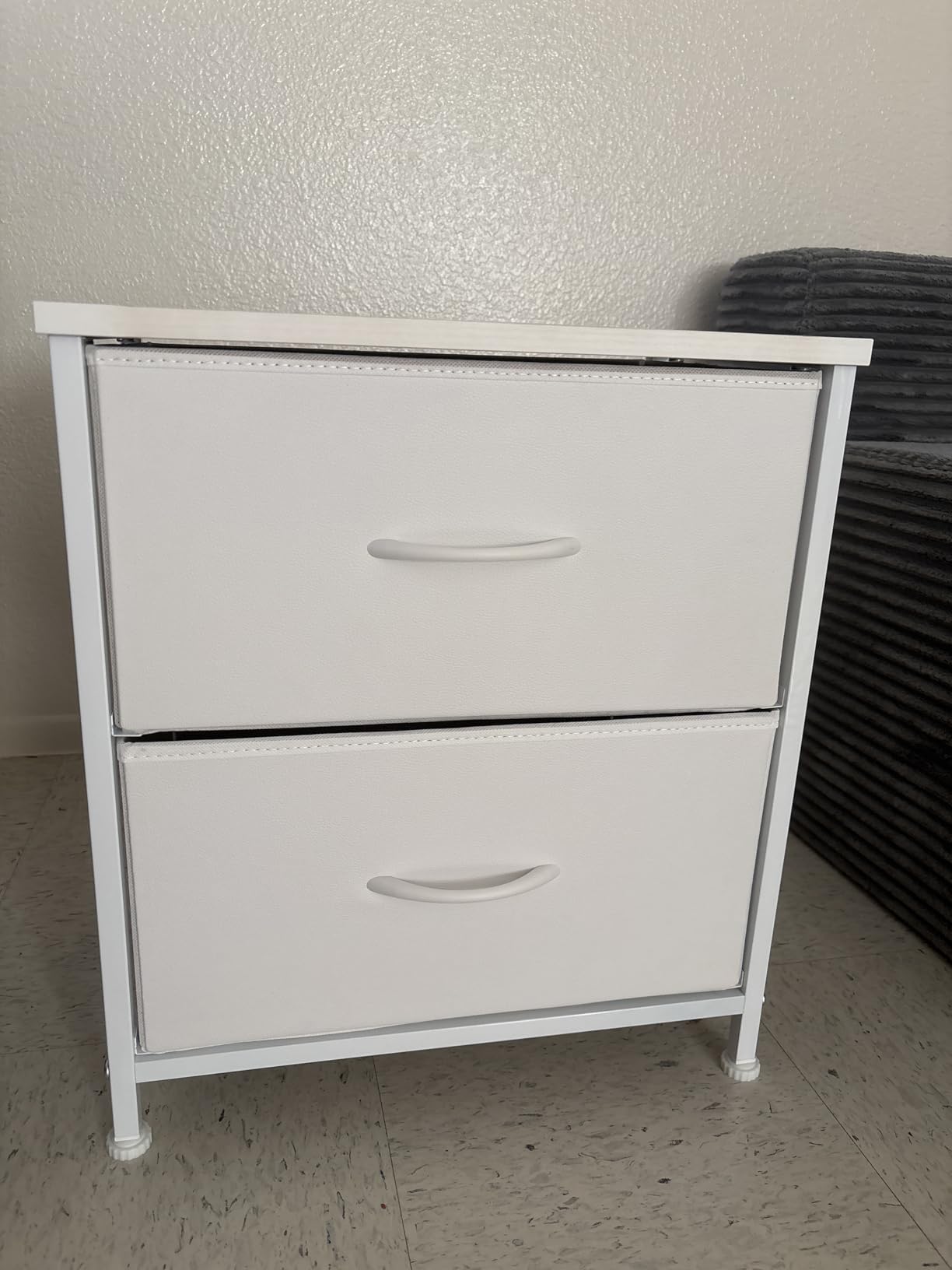 Sweetcrispy Nightstand Set of 2 with 2 Storage Drawers, 20