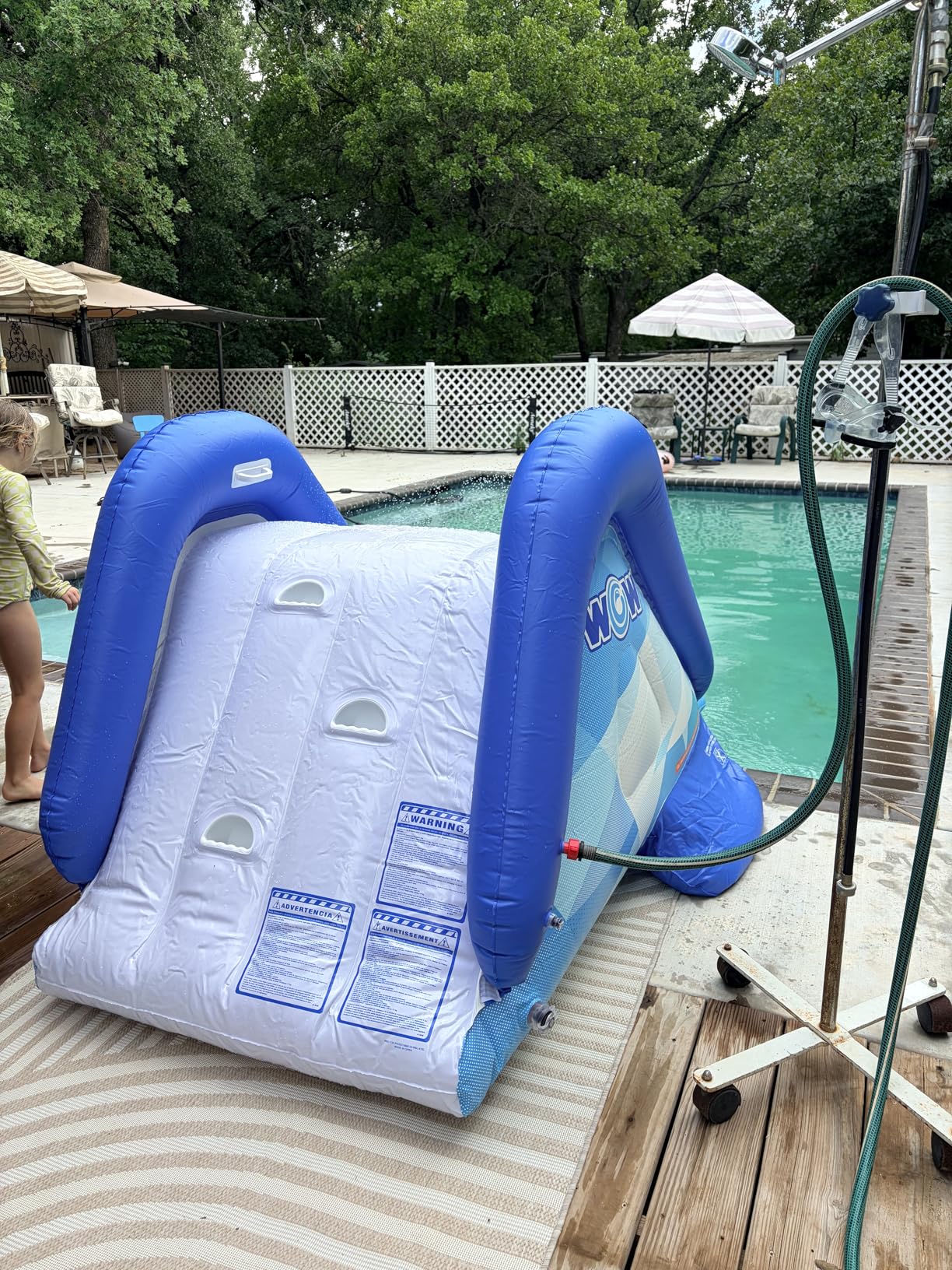 Wow Sports Cascade Inflatable Pool Slide - Blow Up Waterslide - Built-in Water Sprinkler - for Kids & Adults customer photo 2